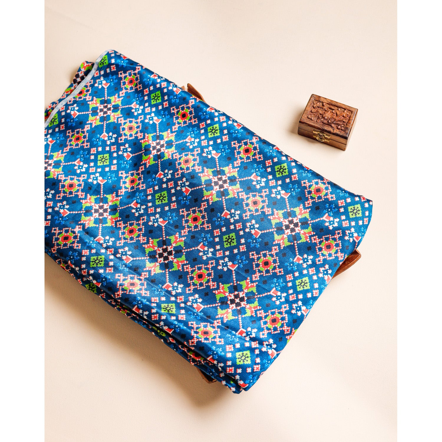 PURE MASHRU SILK PATOLA PRINTED FABRIC