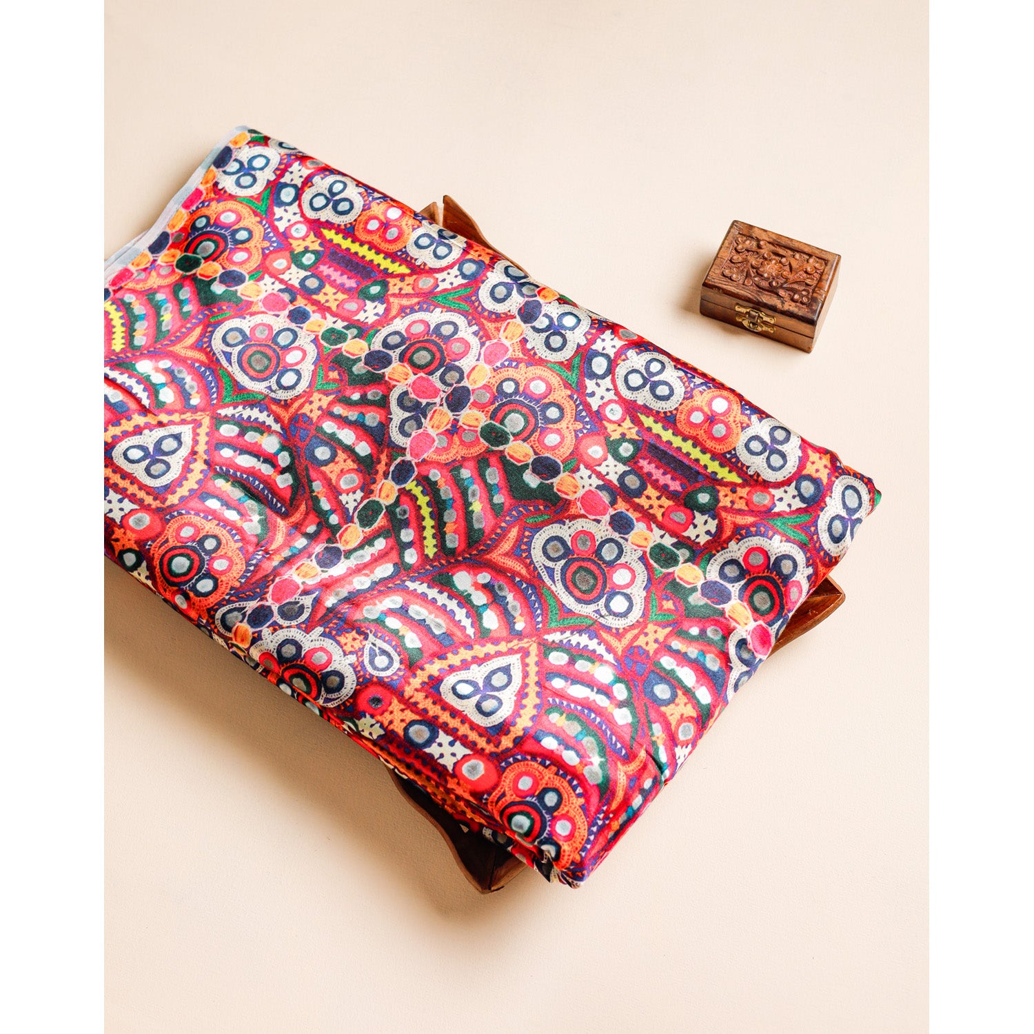 PURE MASHRU SILK PATOLA PRINTED FABRIC