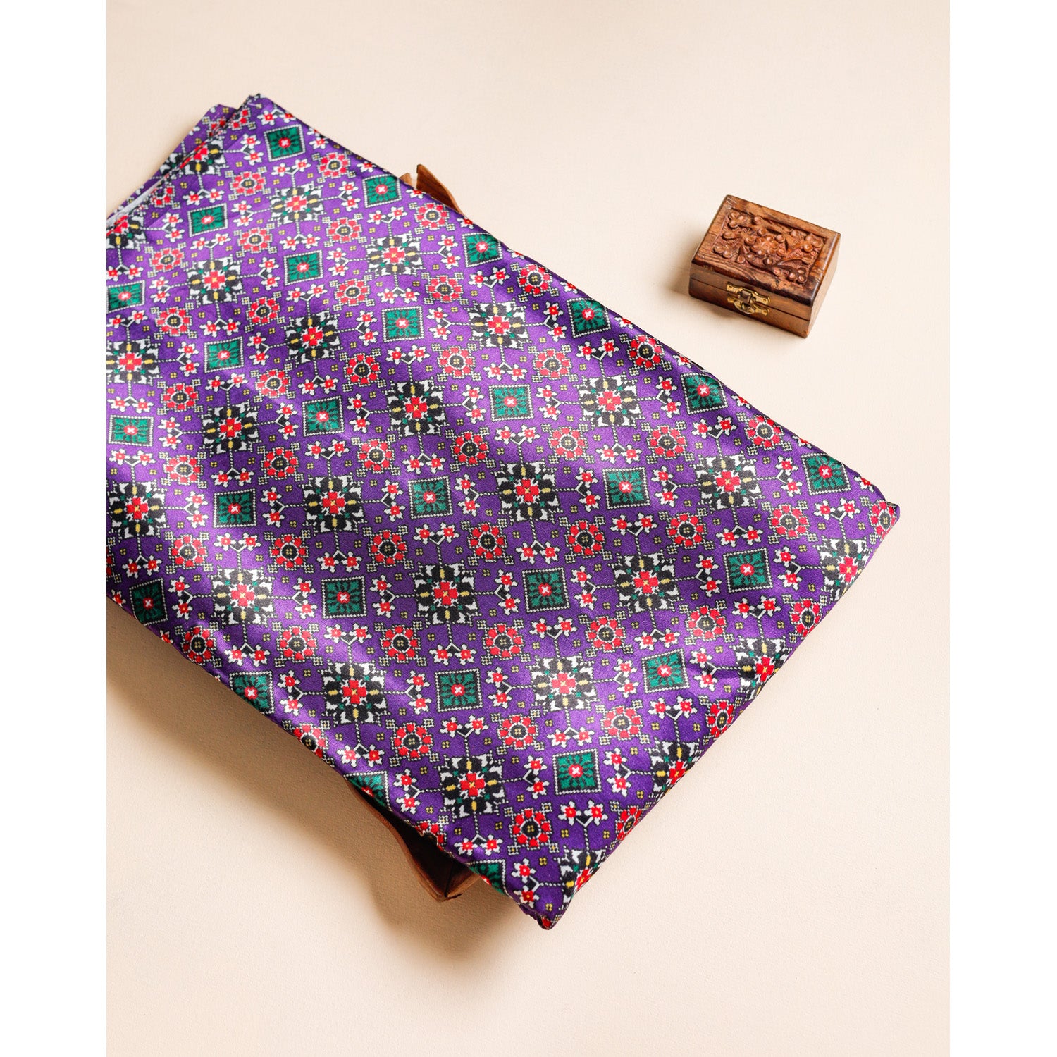 PURE MASHRU SILK PATOLA PRINTED FABRIC