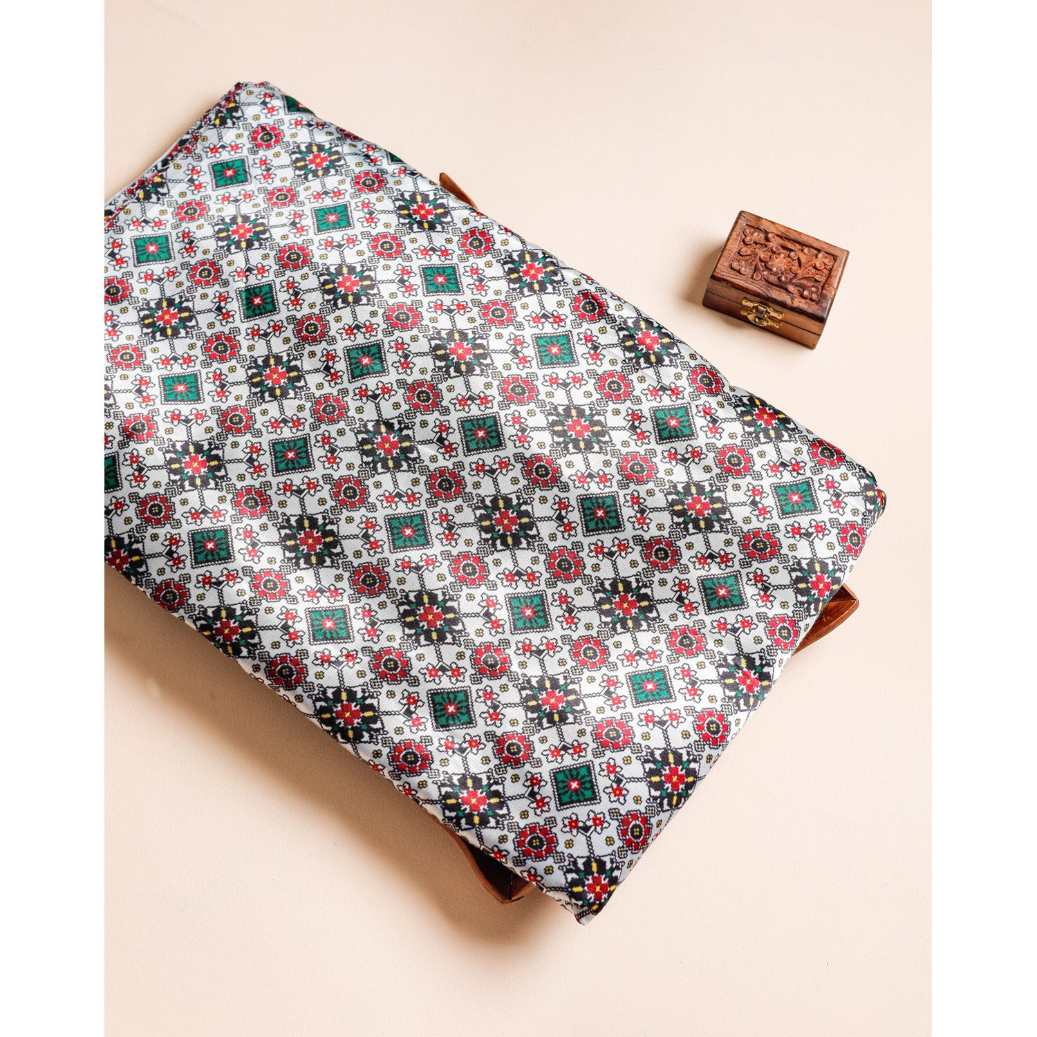 PURE MASHRU SILK PATOLA PRINTED FABRIC