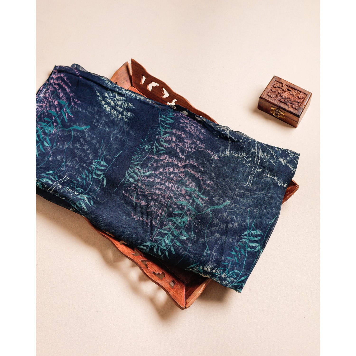 PURE JUTE VISCOSE SILK PRINTED FABRIC