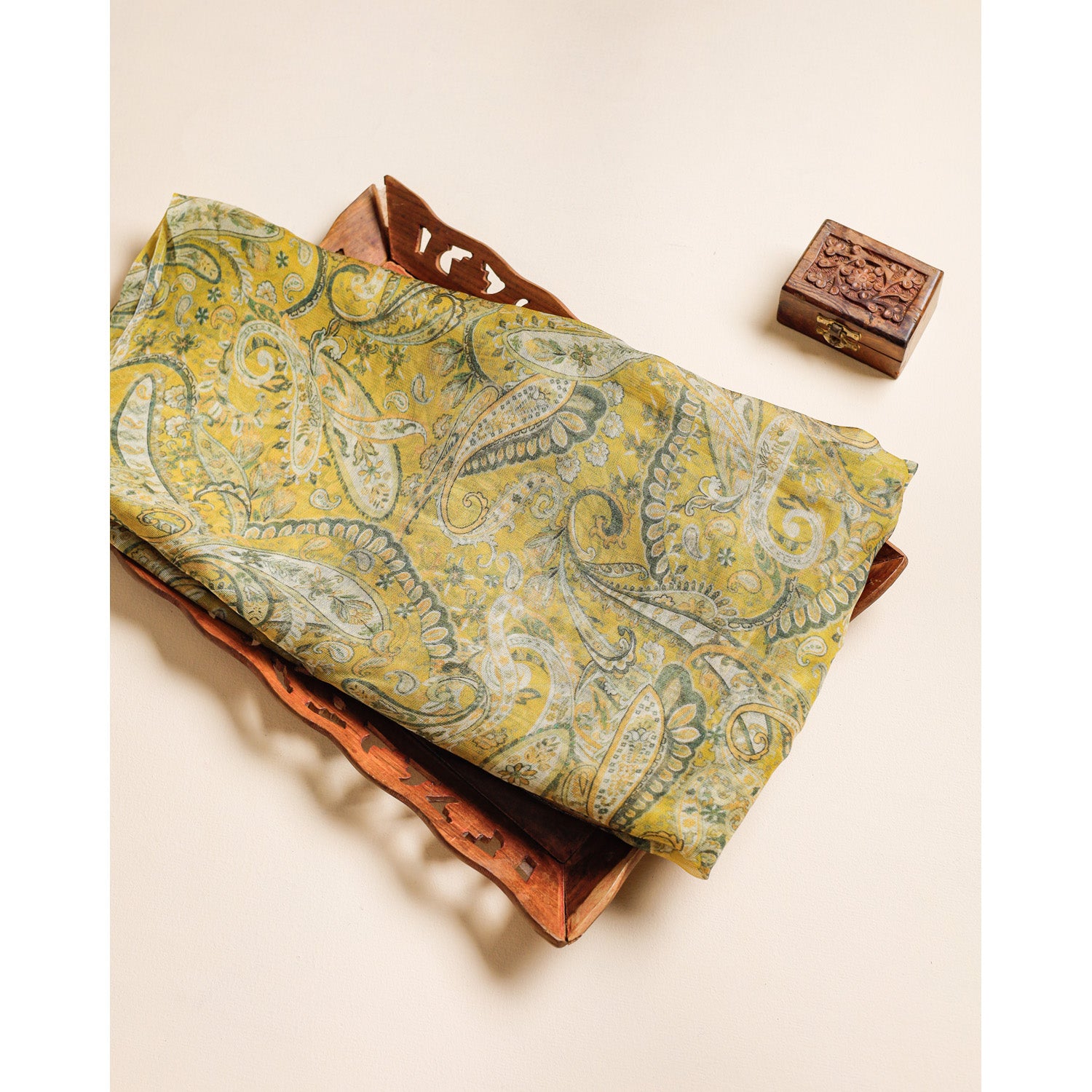 PURE JUTE VISCOSE SILK PRINTED FABRIC