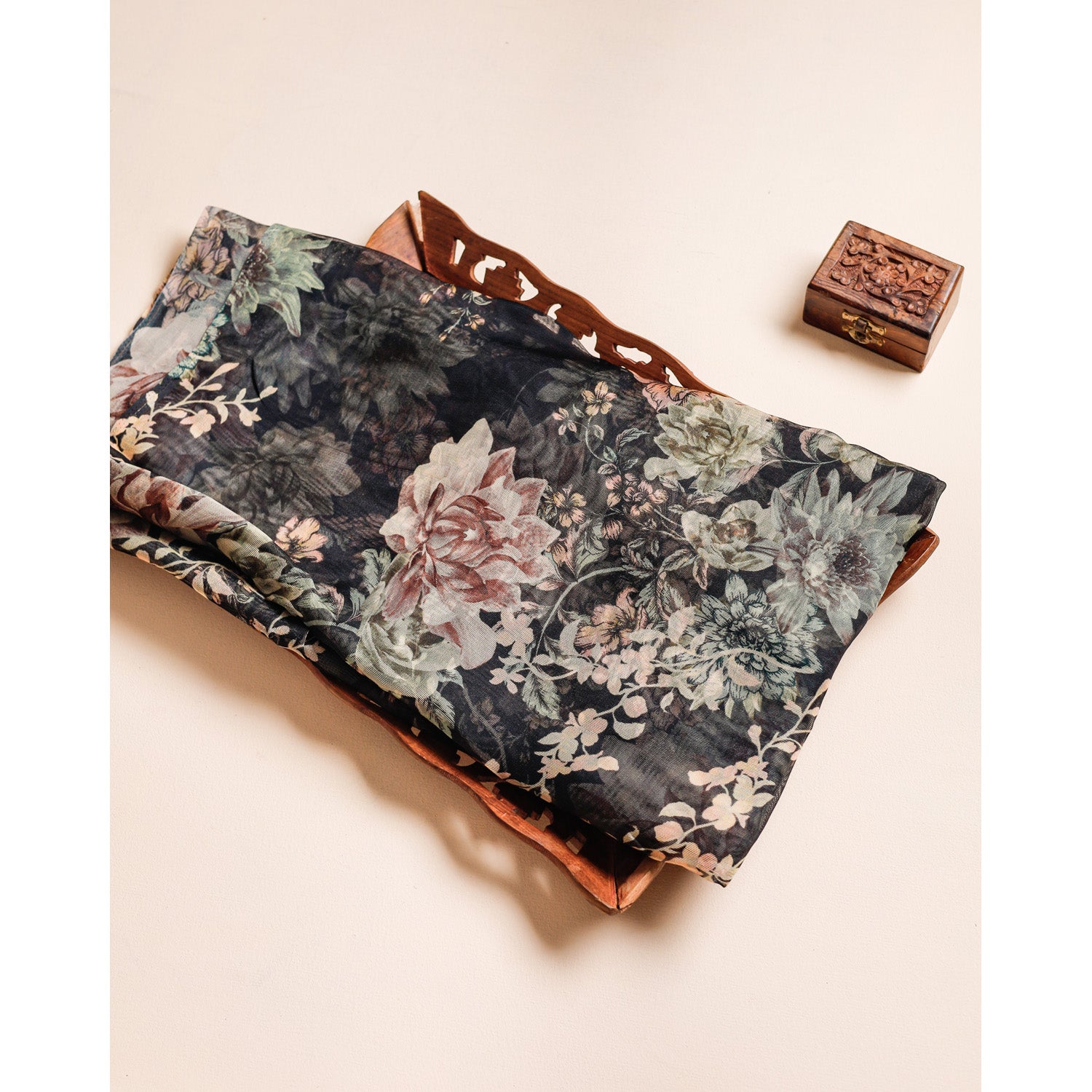 PURE JUTE VISCOSE SILK PRINTED FABRIC