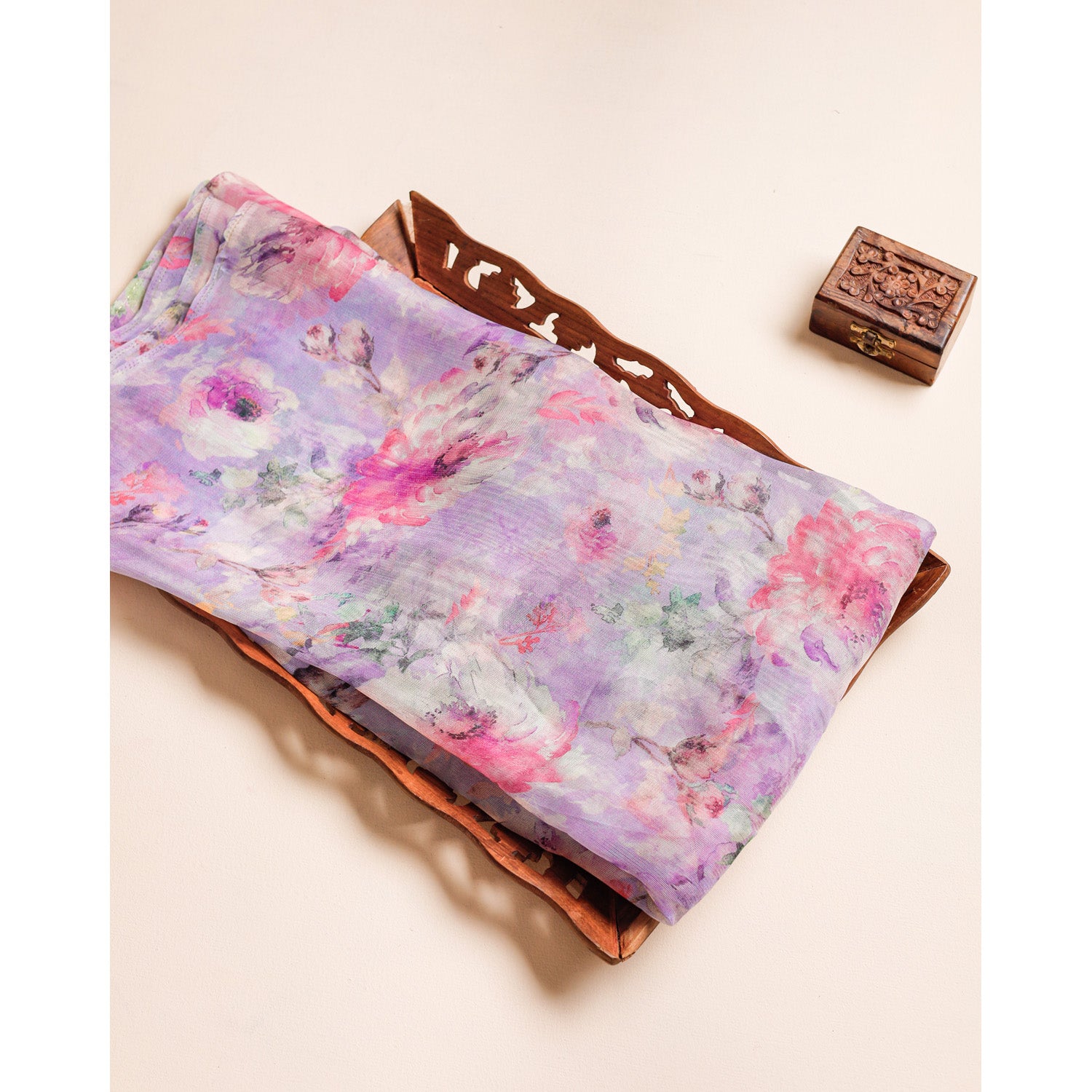 PURE JUTE VISCOSE SILK PRINTED FABRIC