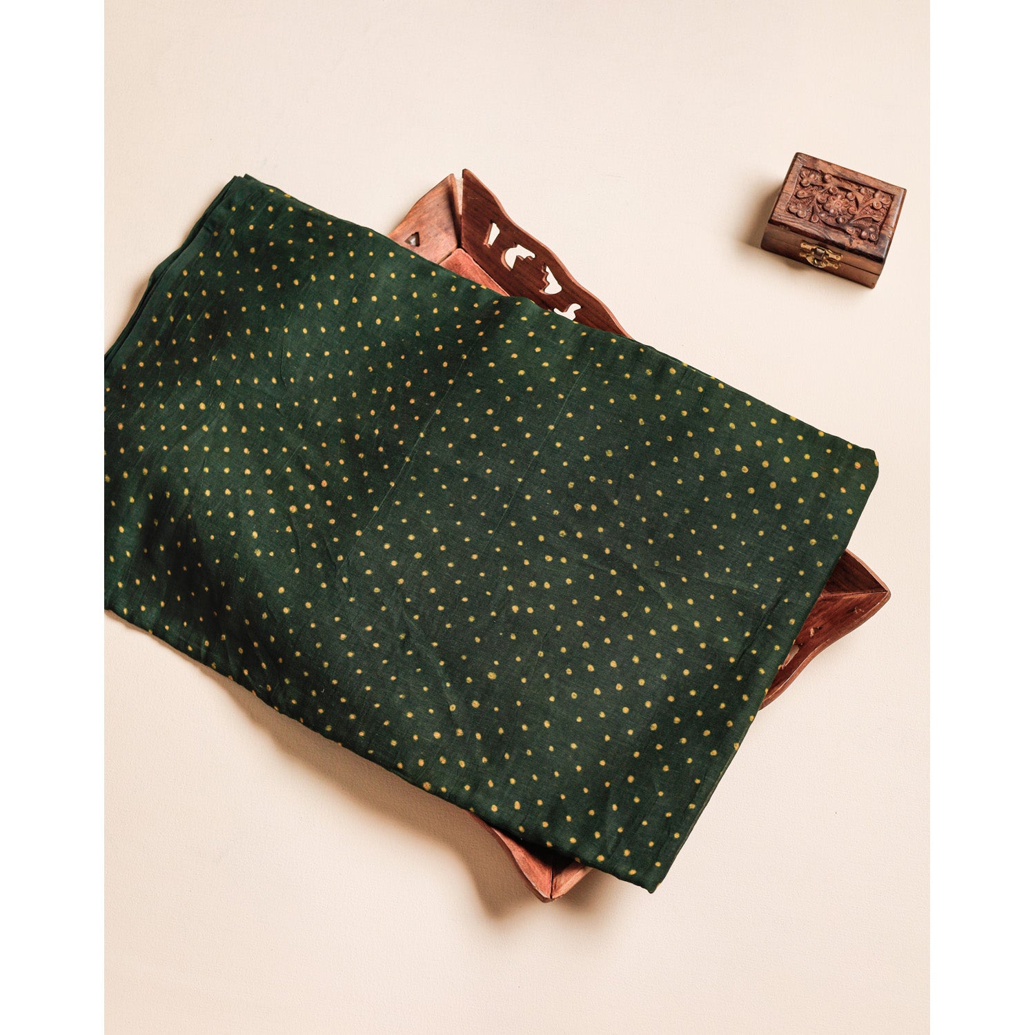 PURE MUL CHANDERI HANDBLOCK PRINTED FABRIC