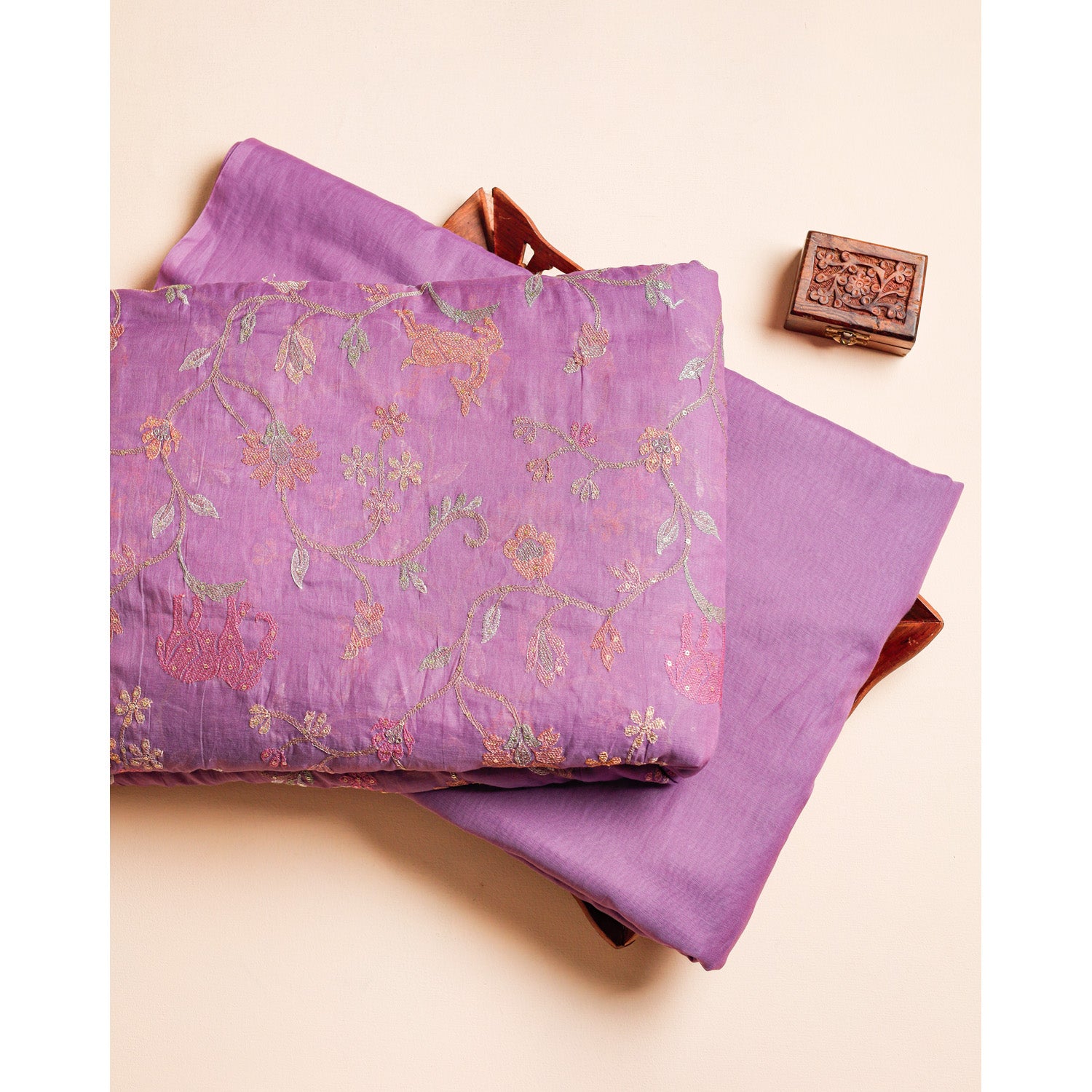 PURE BANARASI MUL CHANDERI EMBROIDERED & PLAIN FABRICS