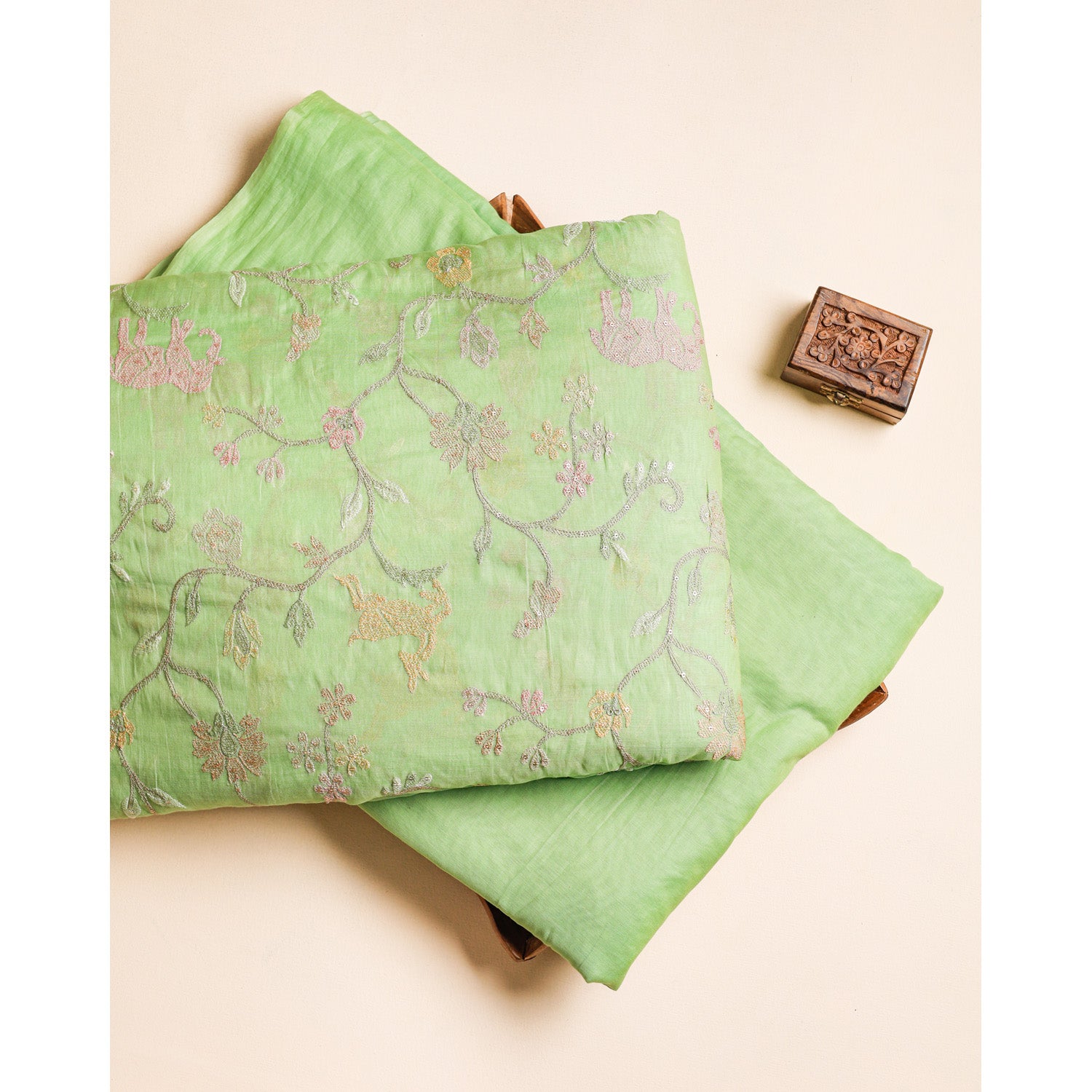 PURE BANARASI MUL CHANDERI EMBROIDERED & PLAIN FABRICS