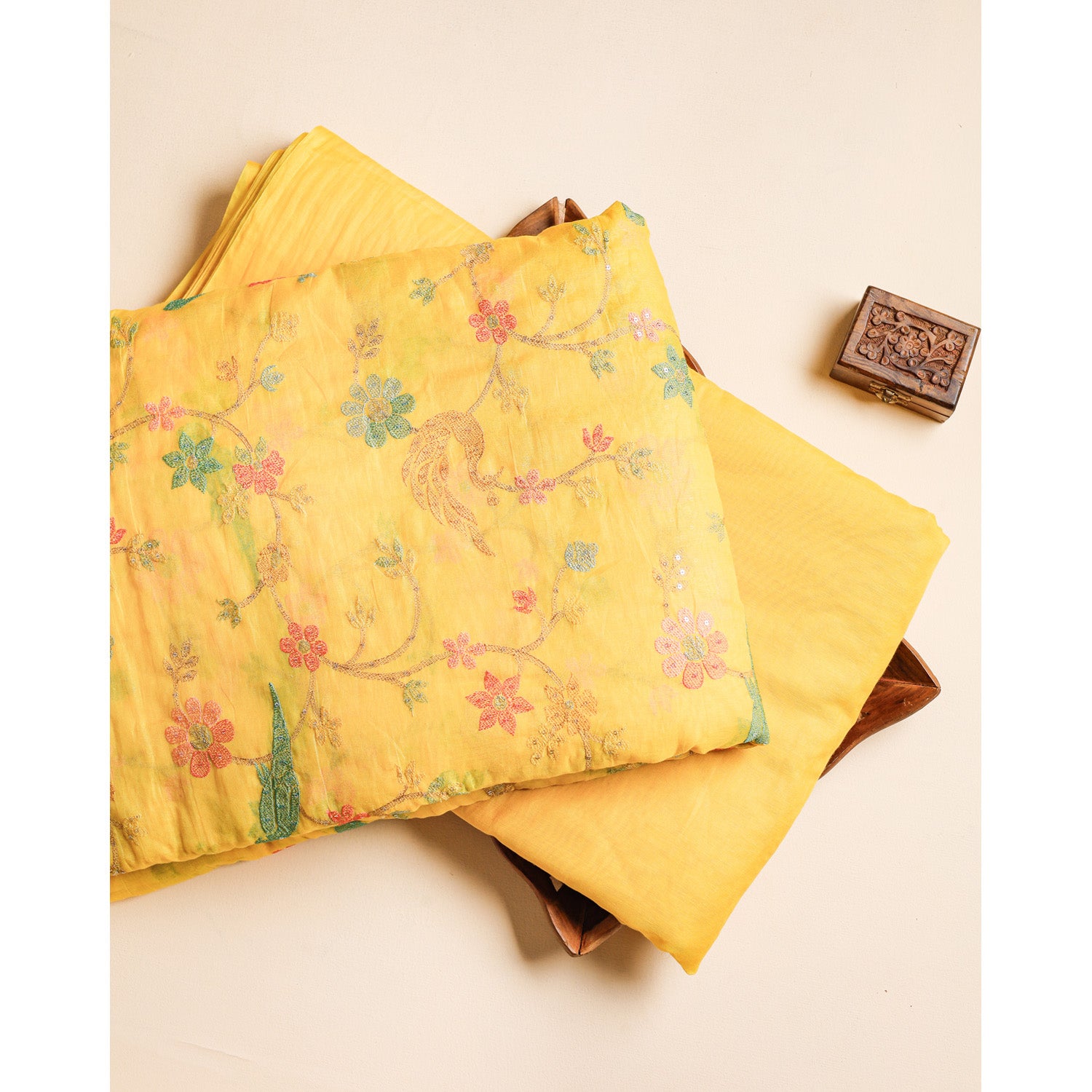 PURE BANARASI MUL CHANDERI EMBROIDERED & PLAIN FABRICS