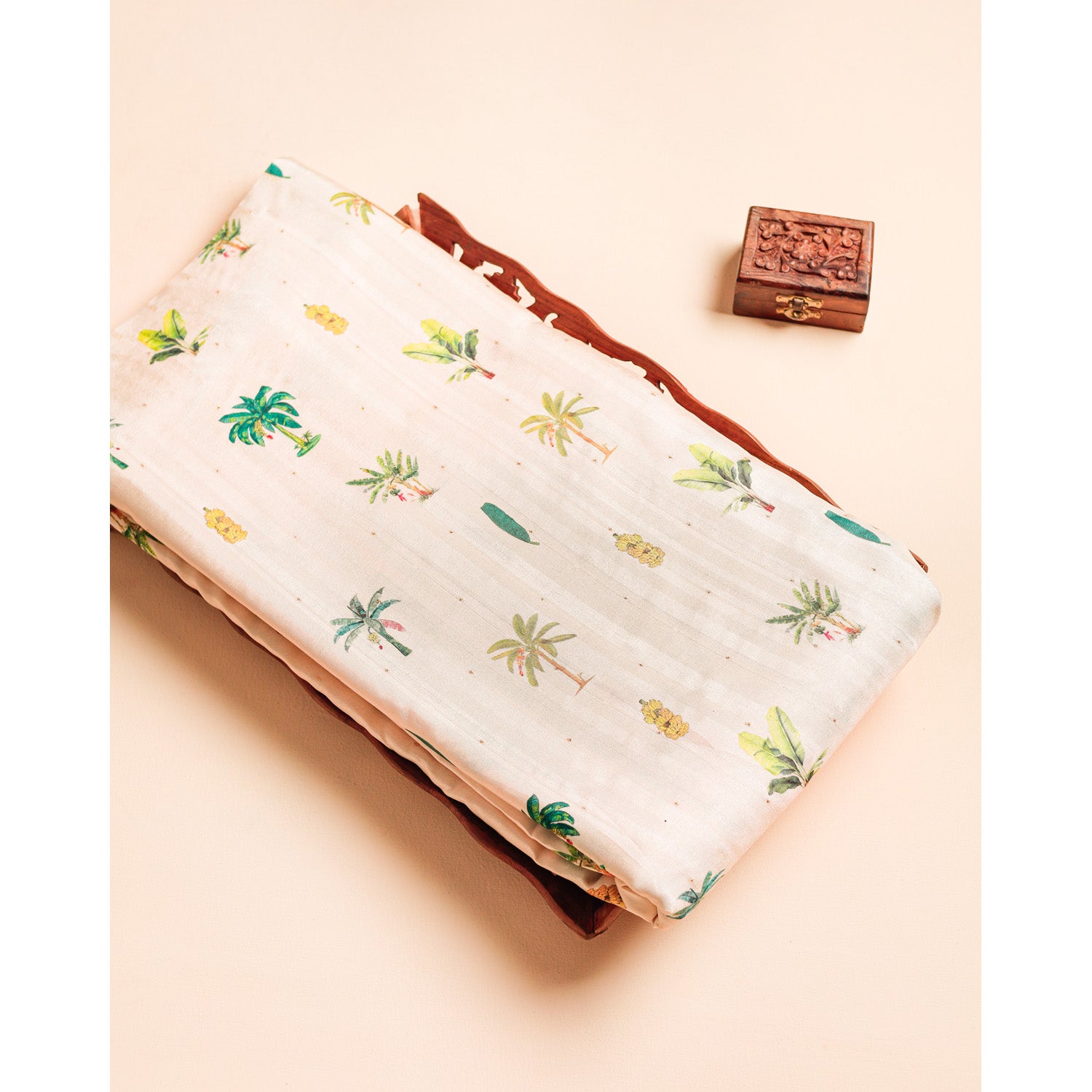 SEMI TUSSAR SILK PRINTED FABRIC
