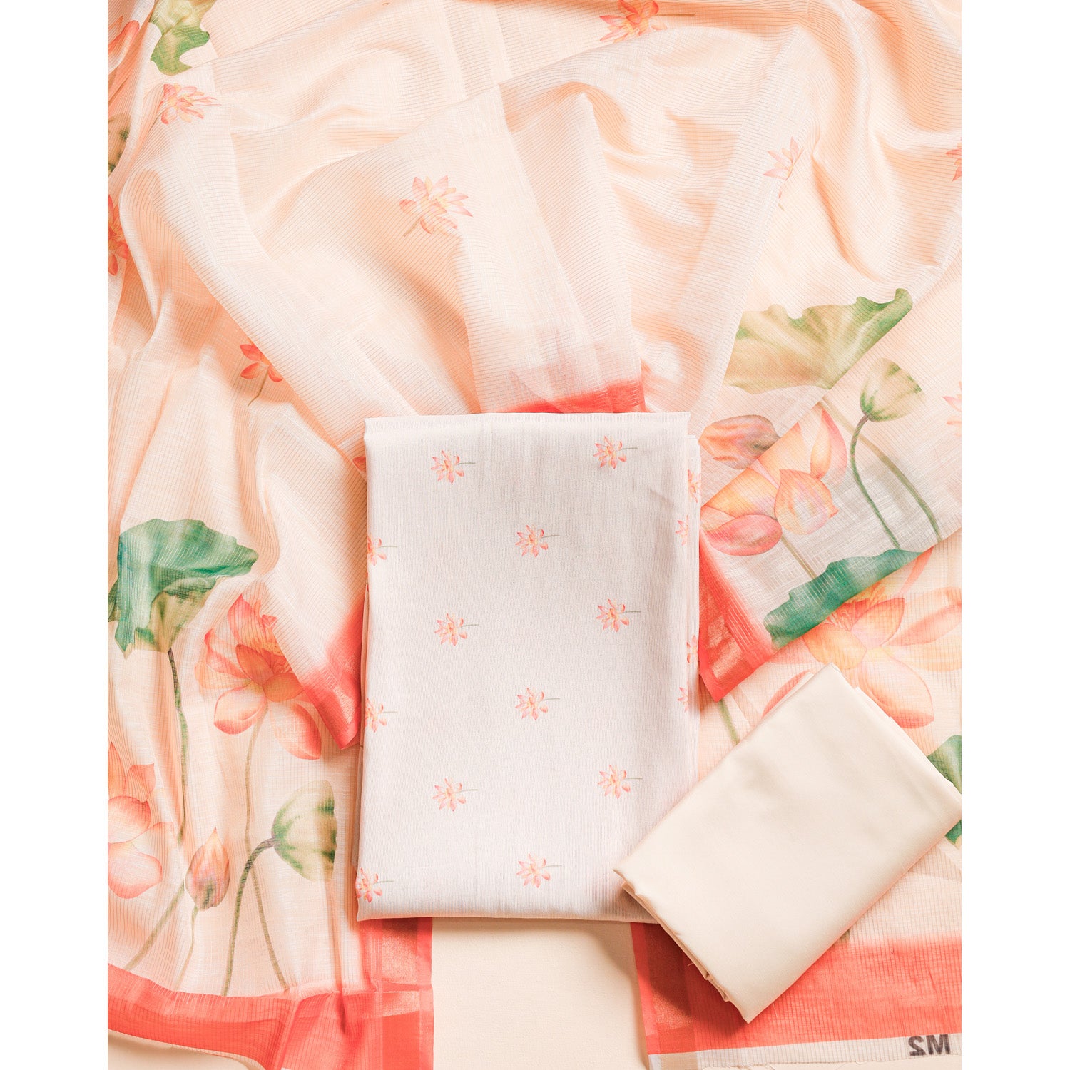 SEMI TISSUE SILK PRINTED SUIT SET