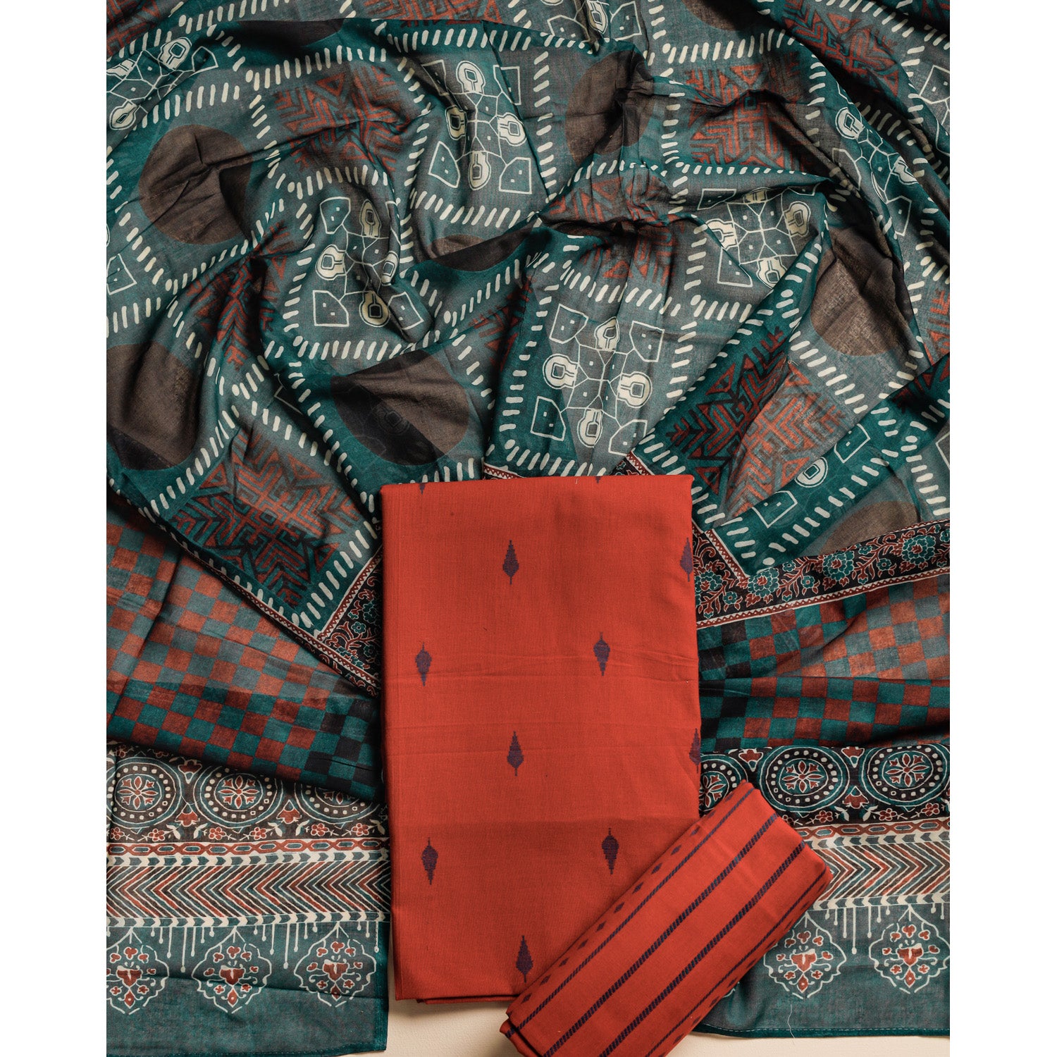 PURE COTTON WOVEN SUIT SET