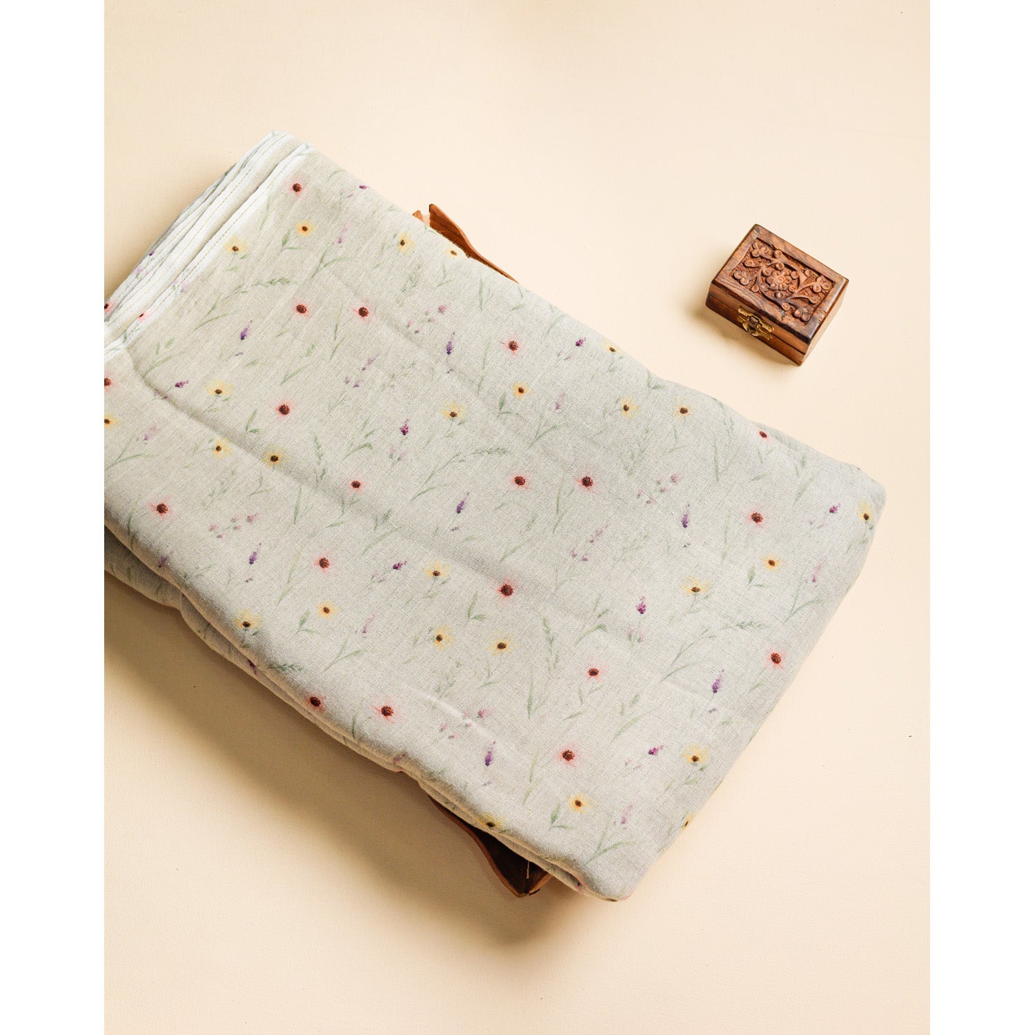 PURE COTTON JUTE DIGITAL PRINTED FABRIC