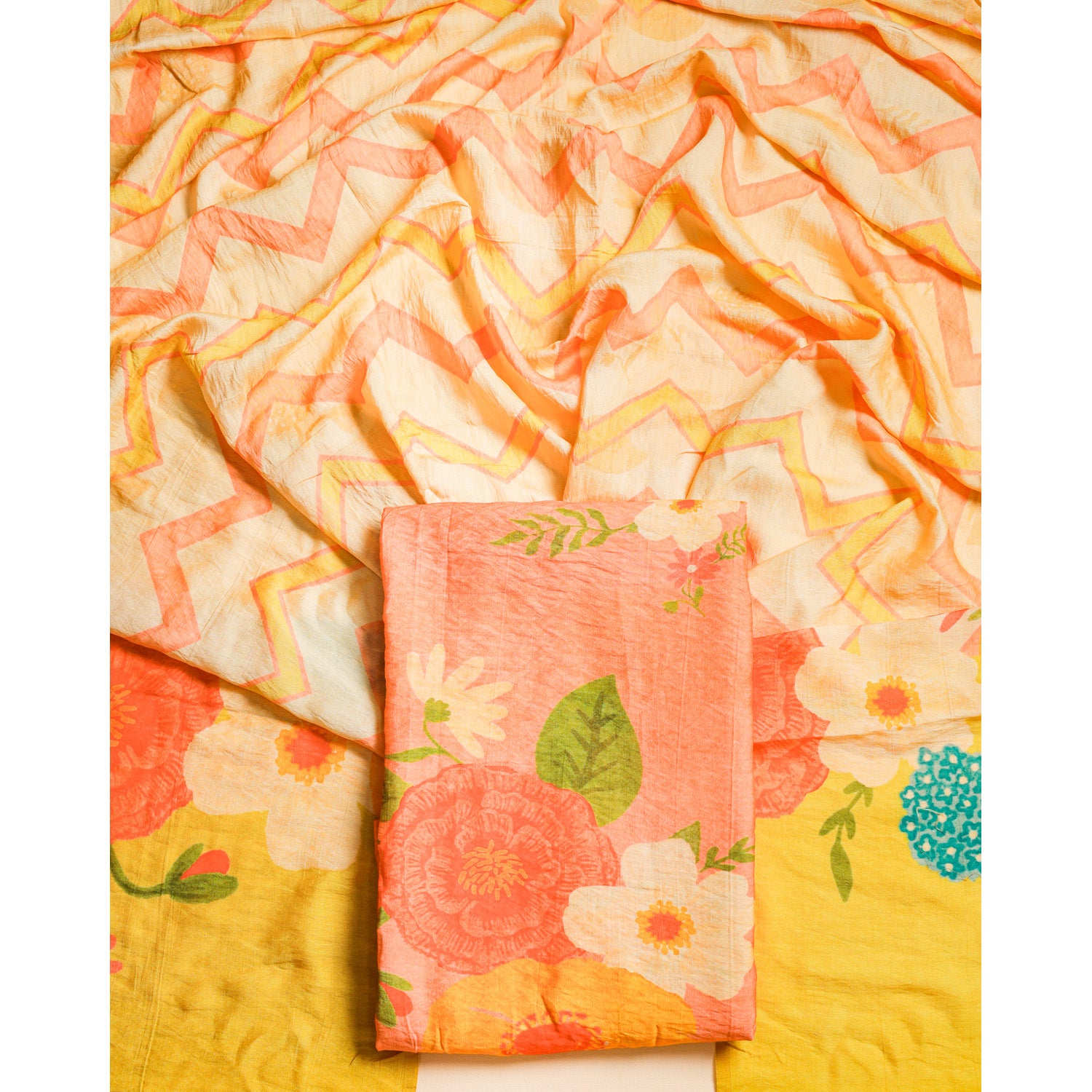 MOGRA CHANDERI 2 PIECE SET