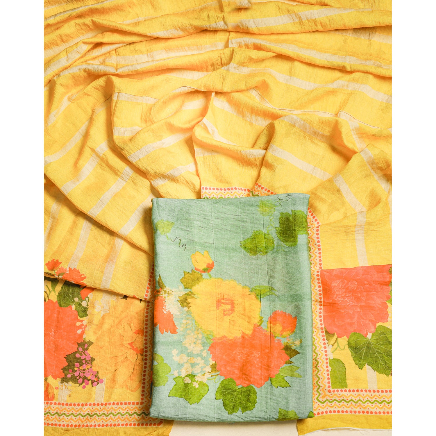 MOGRA CHANDERI 2 PIECE SET