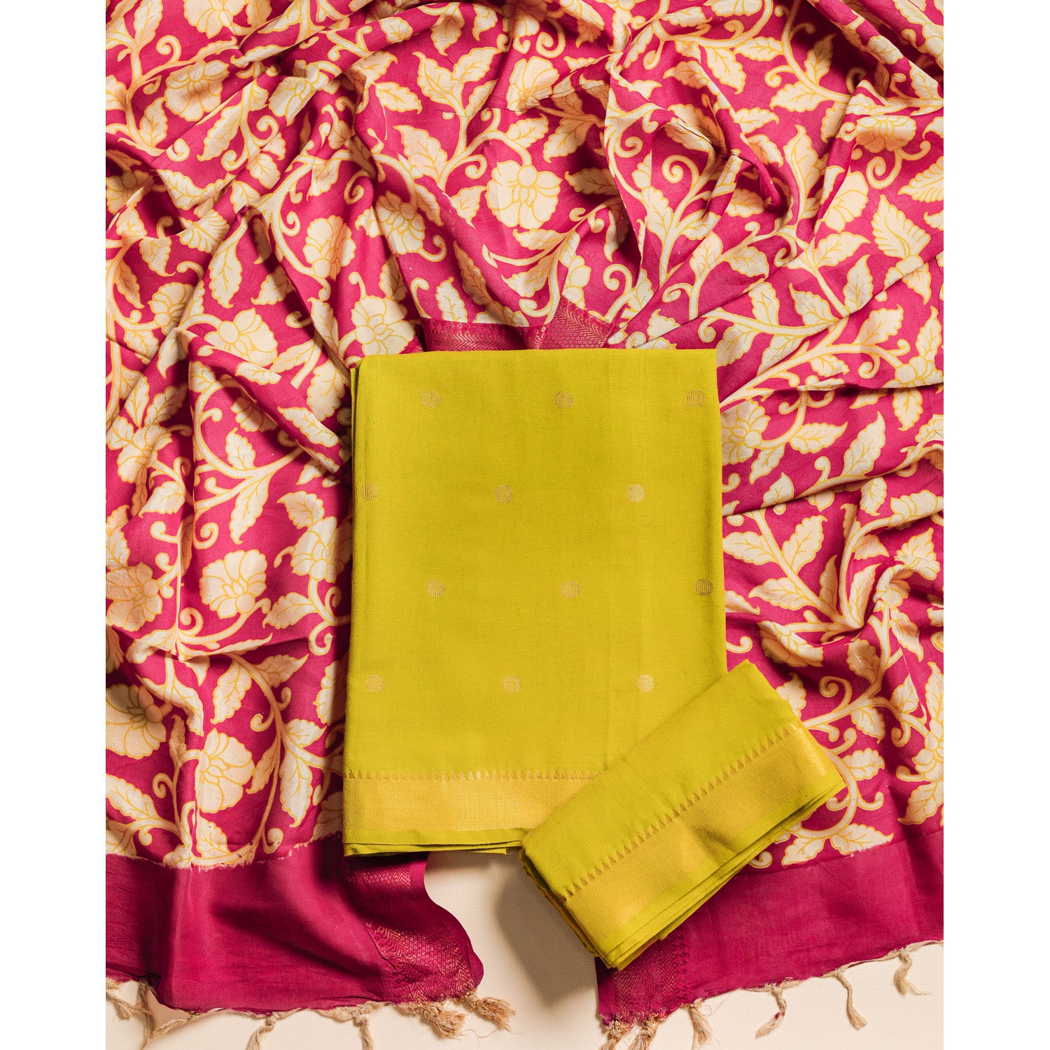 COTTON HANDLOOM MANGALGIRI SUIT SET