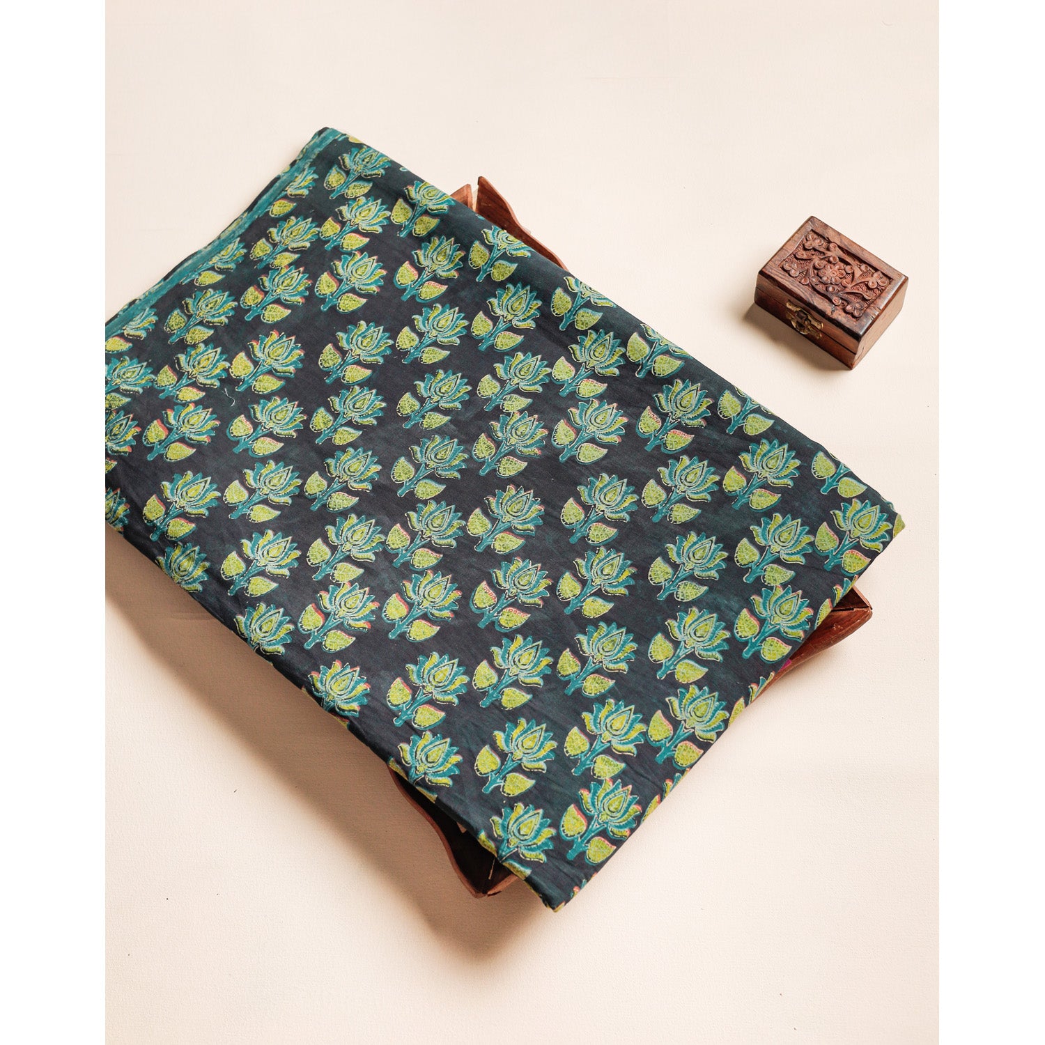 COTTON VANASPATHI BLOCK PRINTED FABRIC