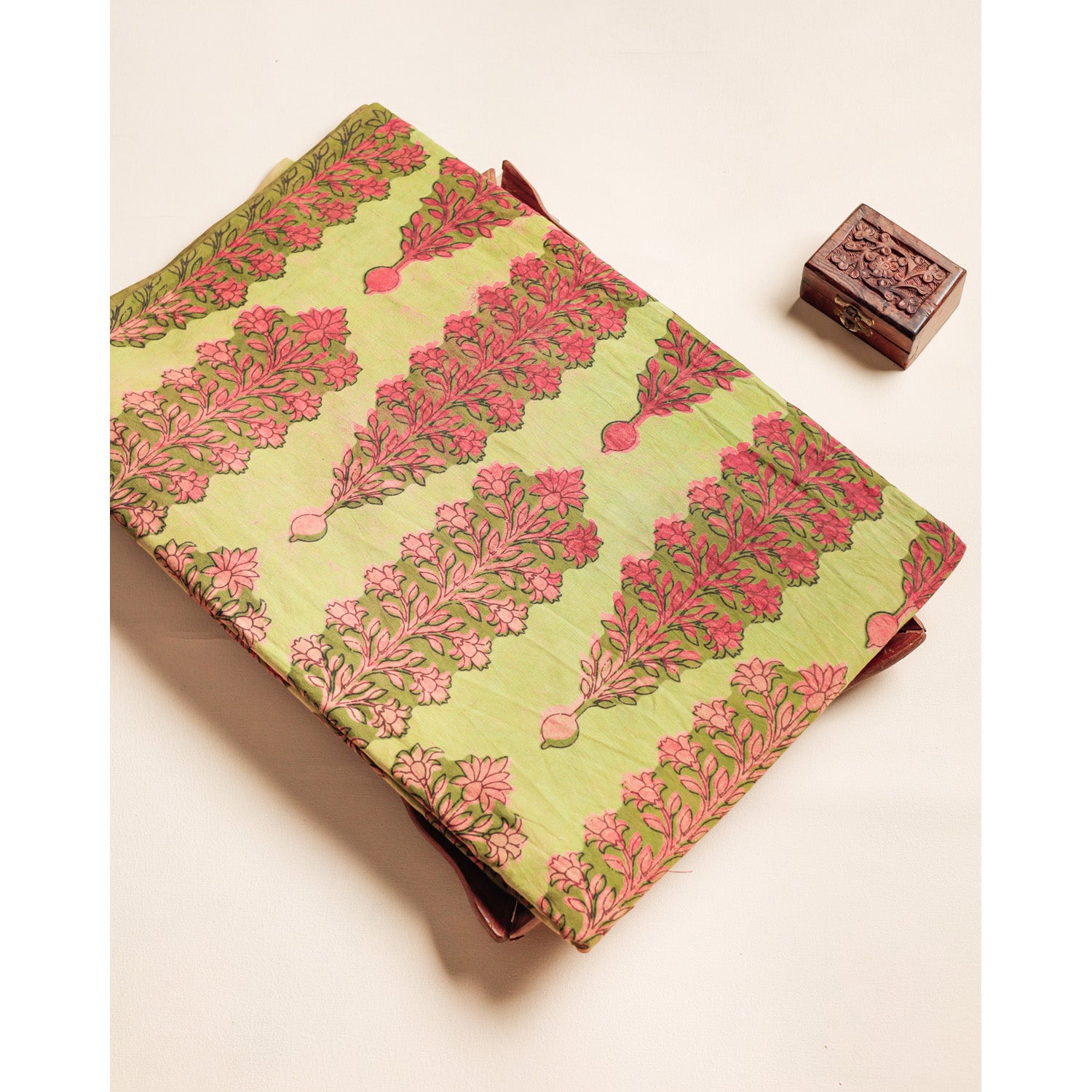 COTTON VANASPATHI BLOCK PRINTED FABRIC