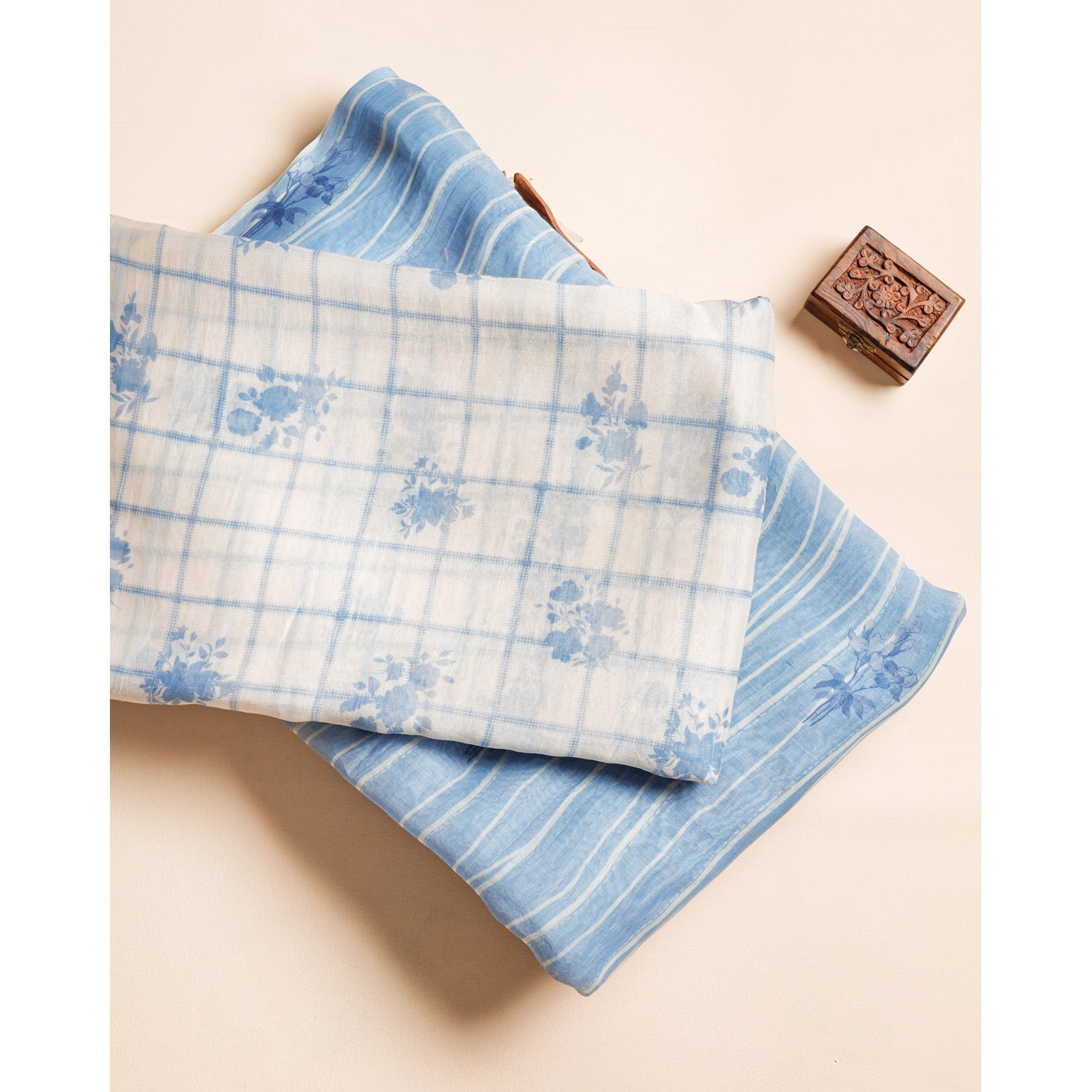 PURE MALAI SILK VOIL PRINTED FABRICS