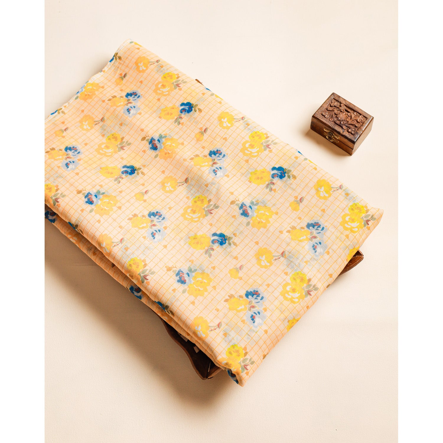 PURE MALAI SILK VOIL PRINTED FABRIC