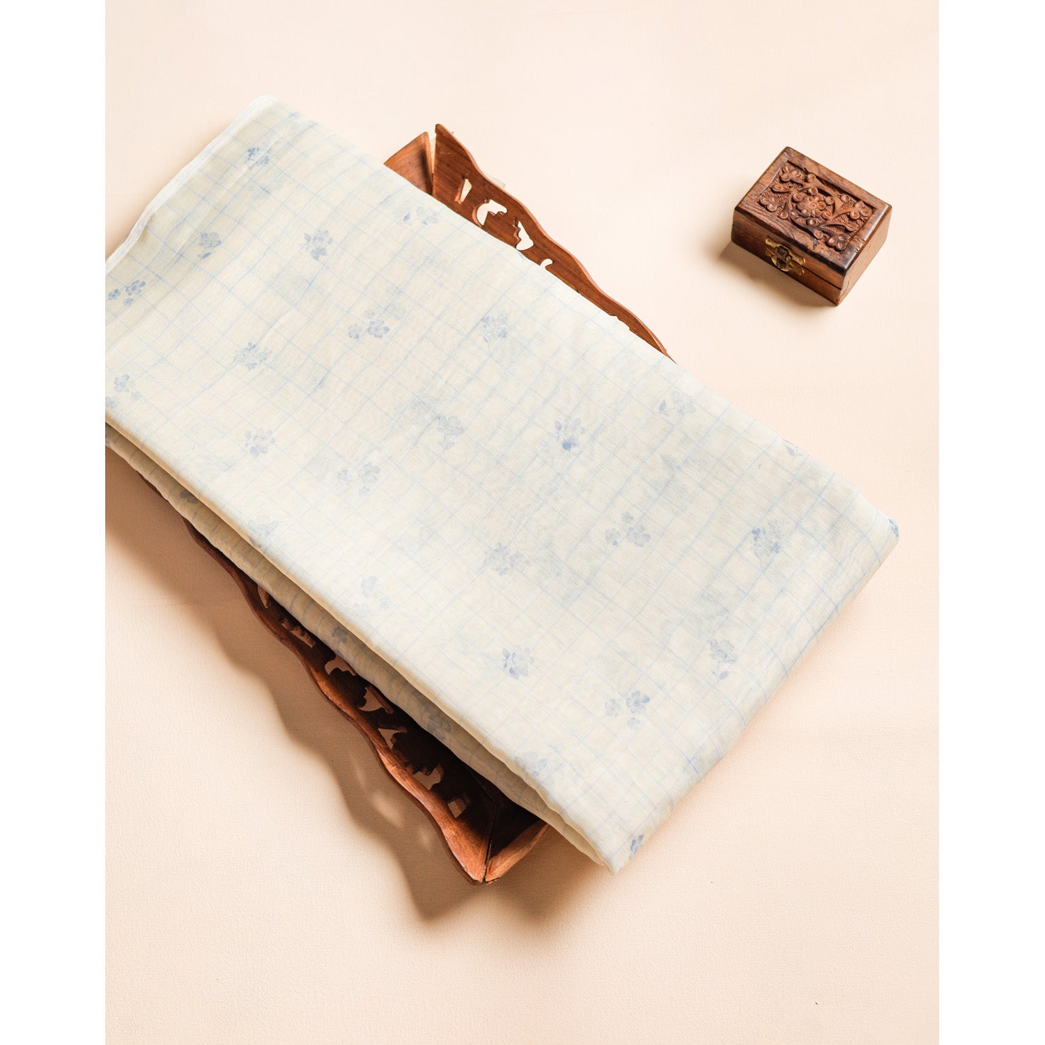 PURE MALAI SILK VOIL PRINTED FABRIC