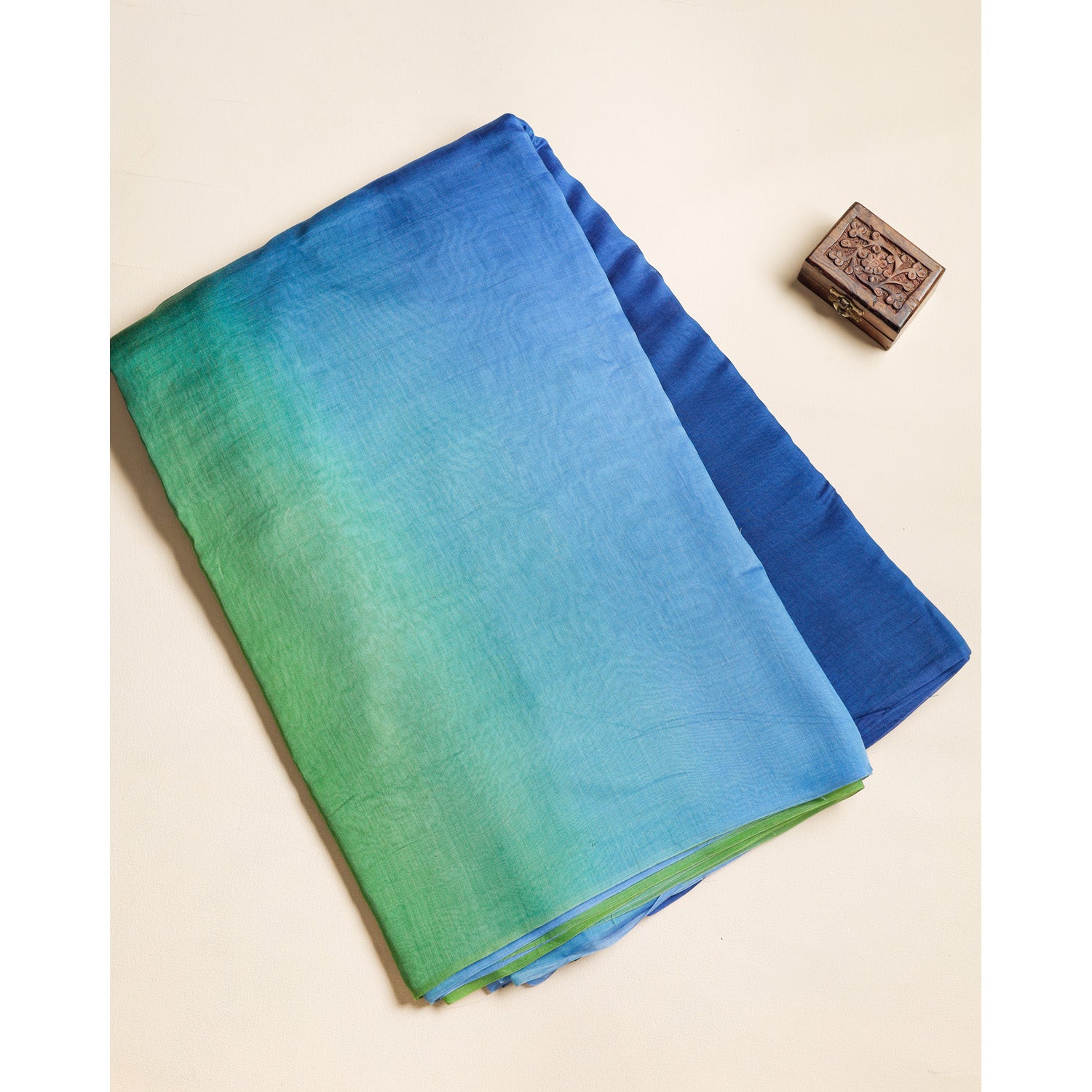 PURE MUL CHANDERI OMBRE FABRIC
