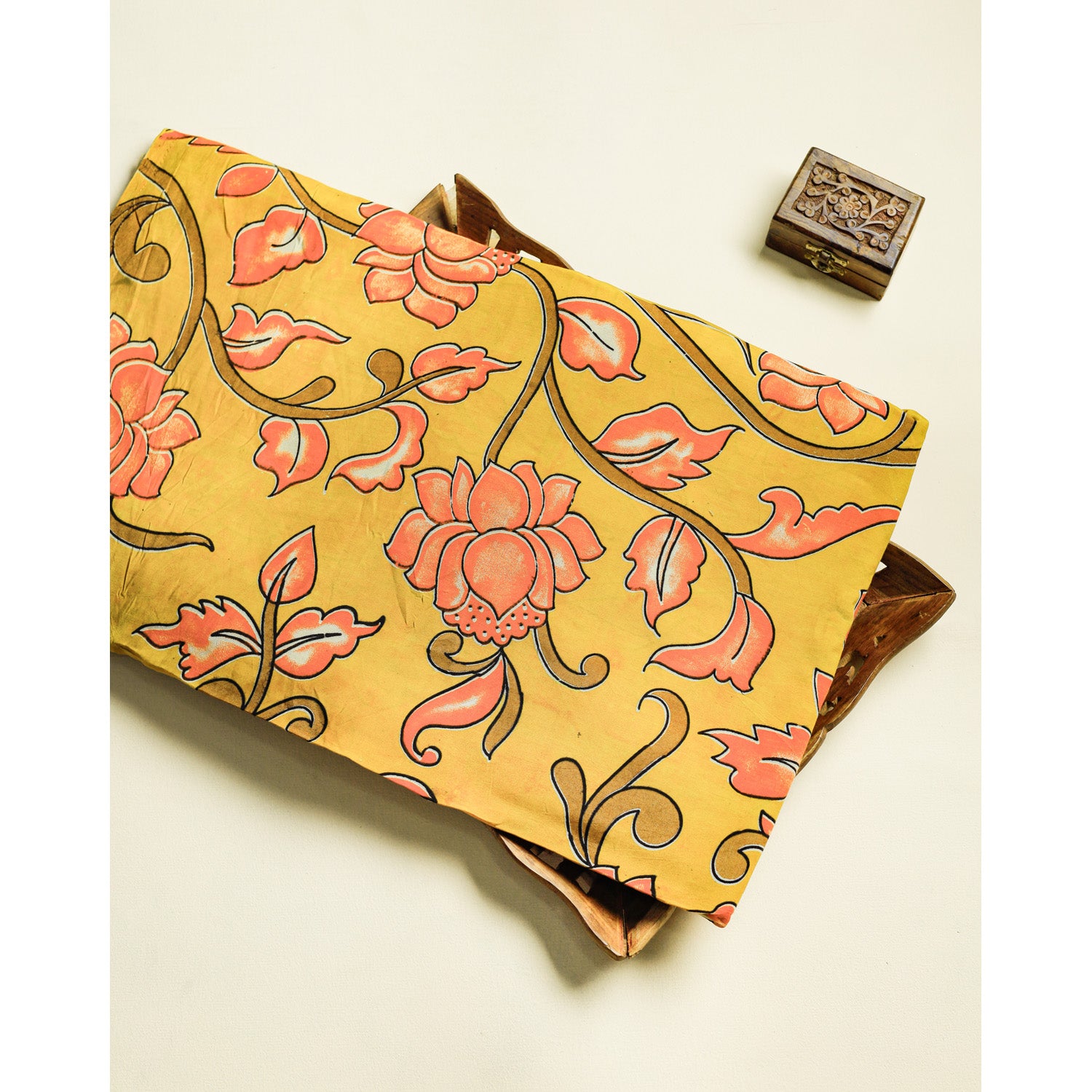 ASSAM SILK KALAMKARI FABRIC