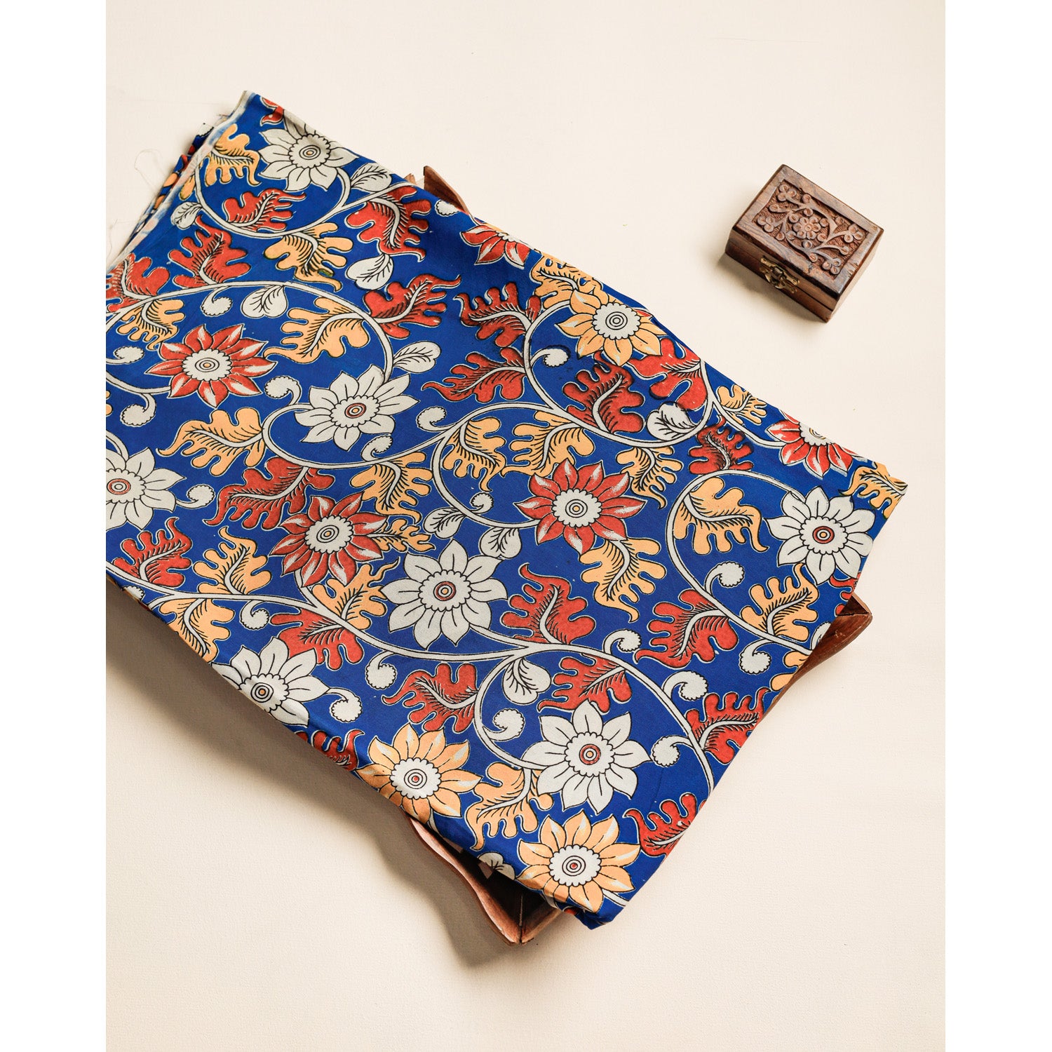 ASSAM SILK KALAMKARI FABRIC