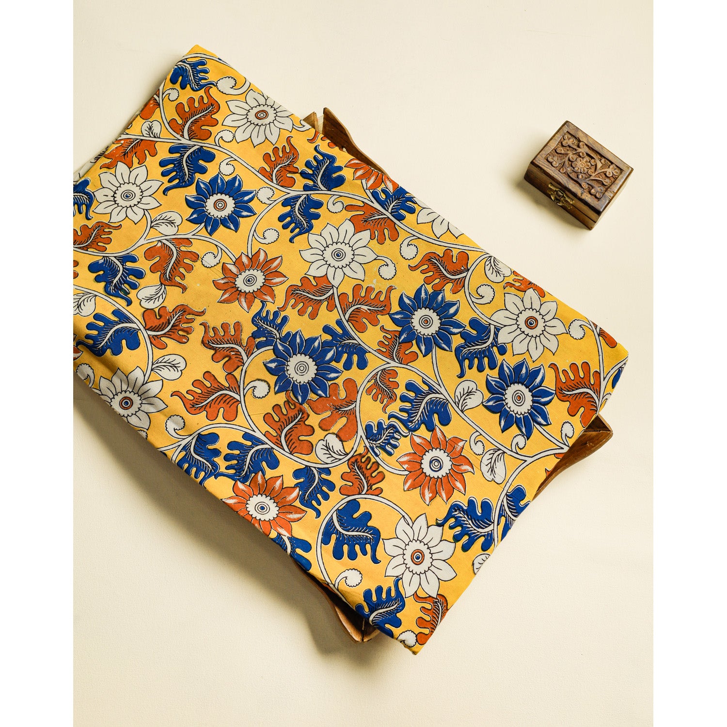 ASSAM SILK KALAMKARI FABRIC