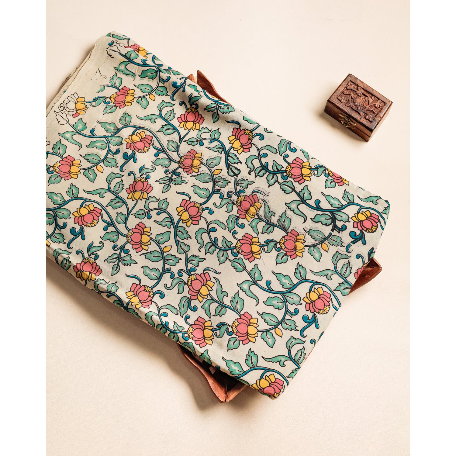 ASSAM SILK KALAMKARI FABRIC