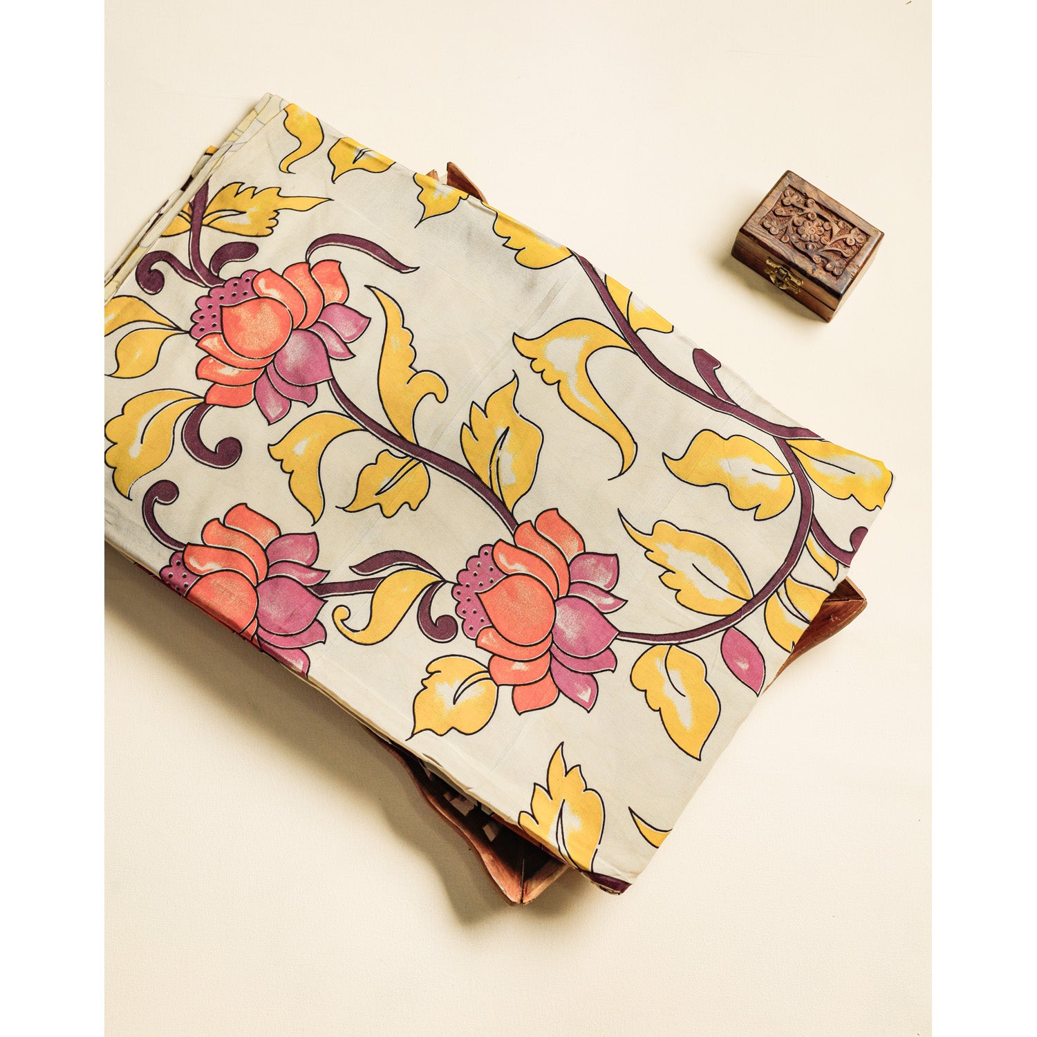 ASSAM SILK KALAMKARI FABRIC