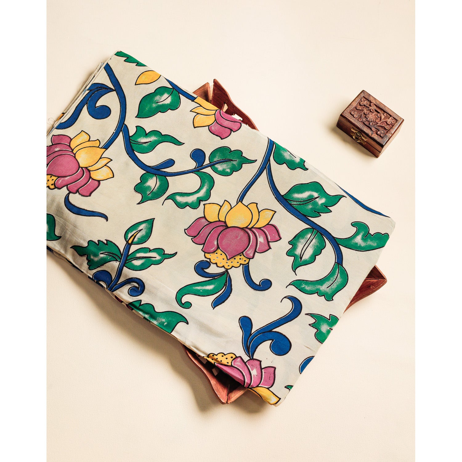 ASSAM SILK KALAMKARI FABRIC