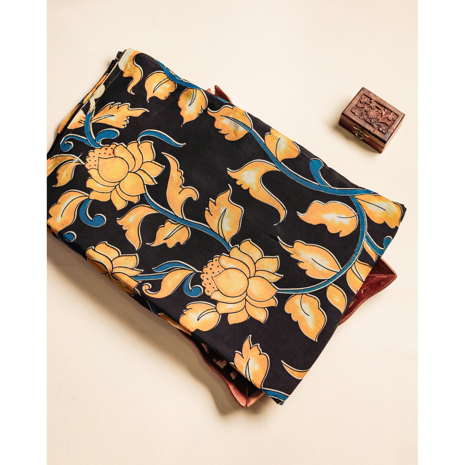 ASSAM SILK KALAMKARI FABRIC
