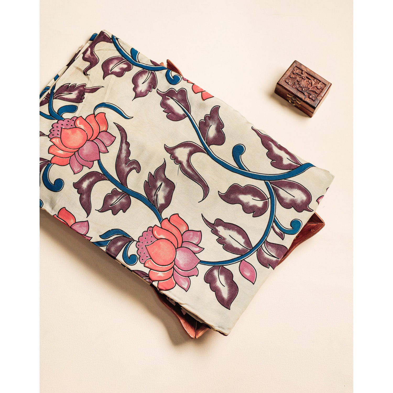 ASSAM SILK KALAMKARI FABRIC