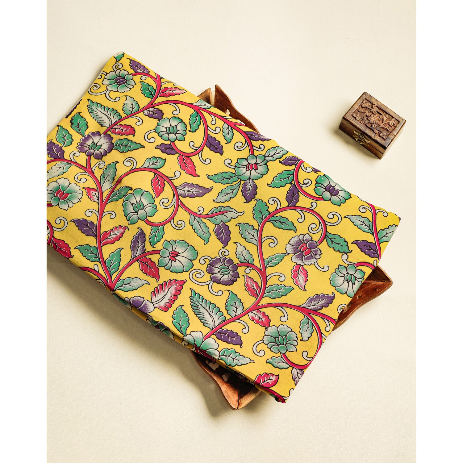 ASSAM SILK KALAMKARI FABRIC