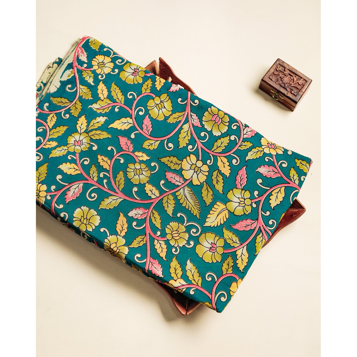 ASSAM SILK KALAMKARI FABRIC