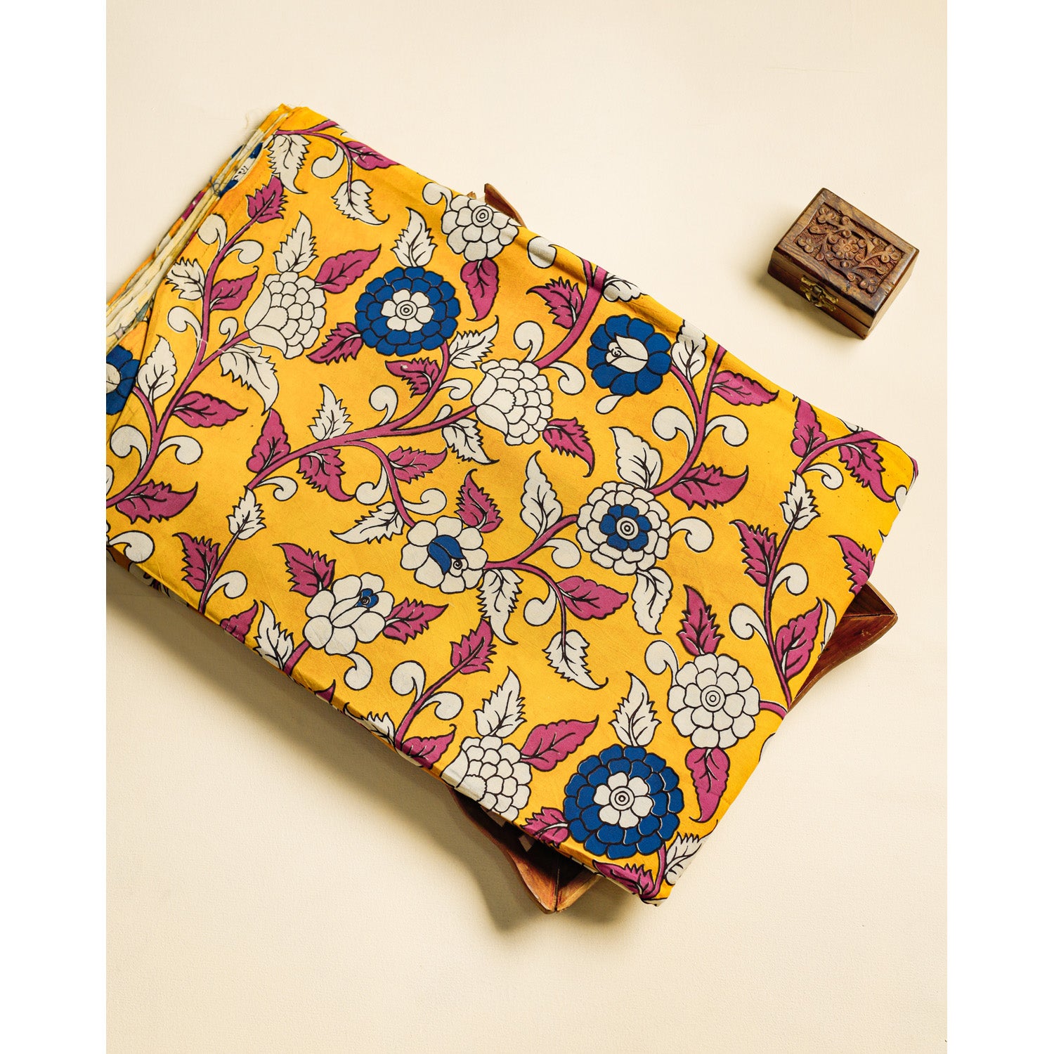 ASSAM SILK KALAMKARI FABRIC