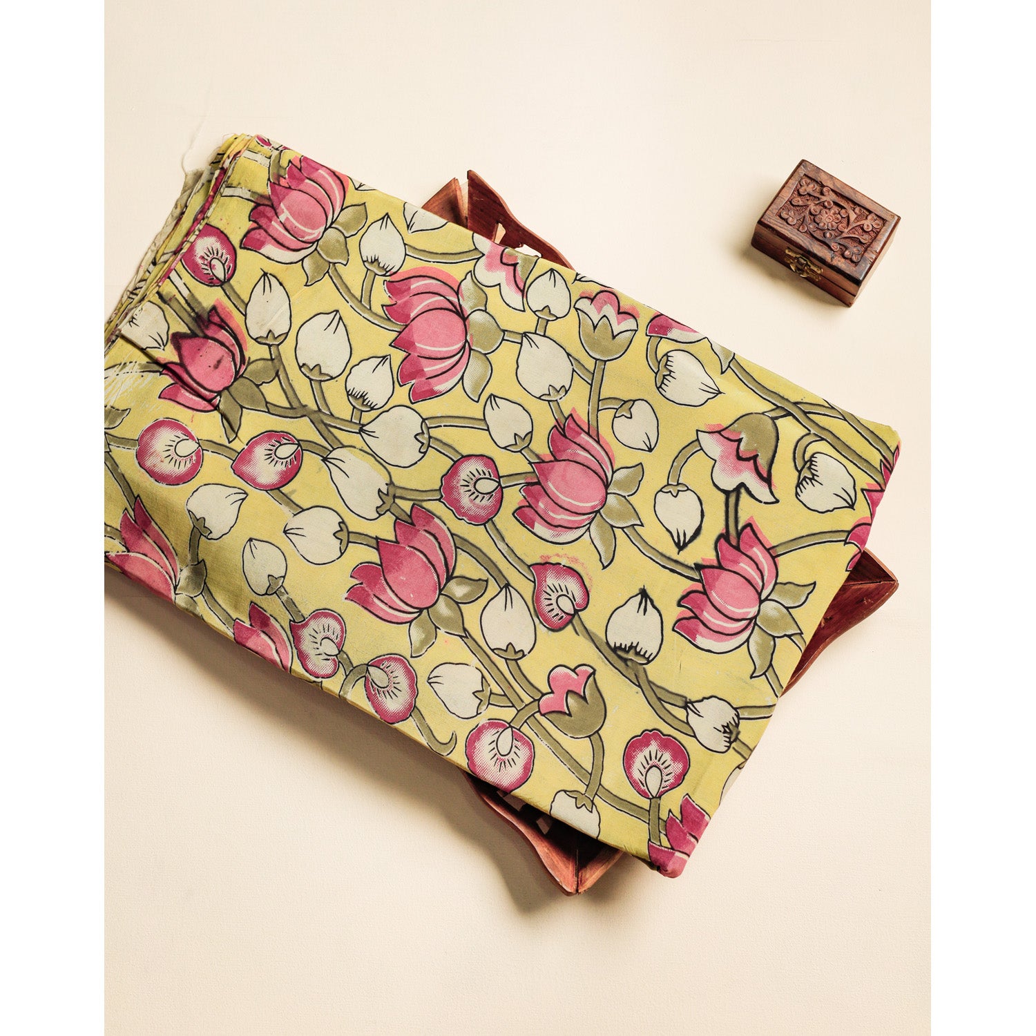 ASSAM SILK KALAMKARI FABRIC