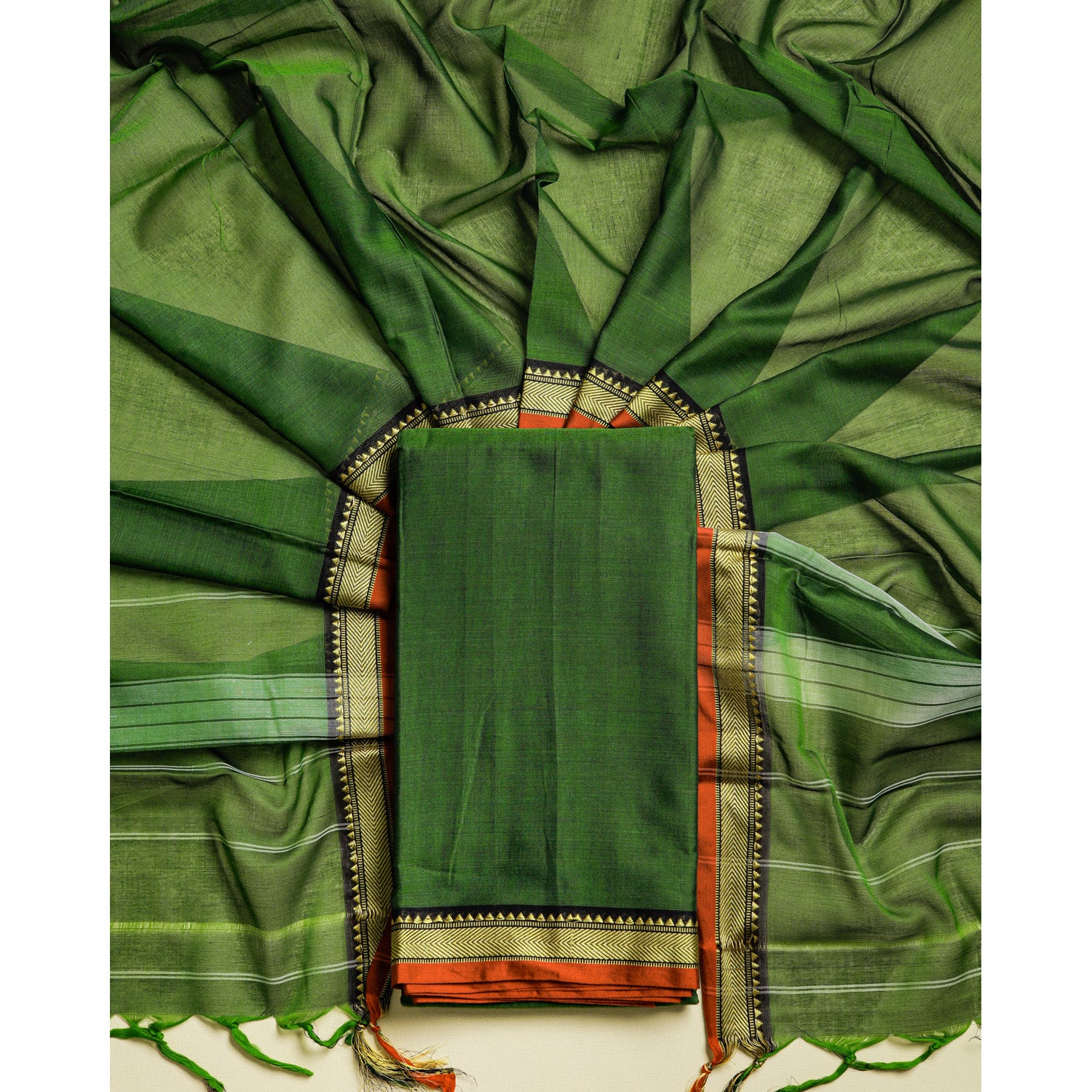 PURE MERCERIZED COTTON HANDLOOM NARAYANPET SUIT SET