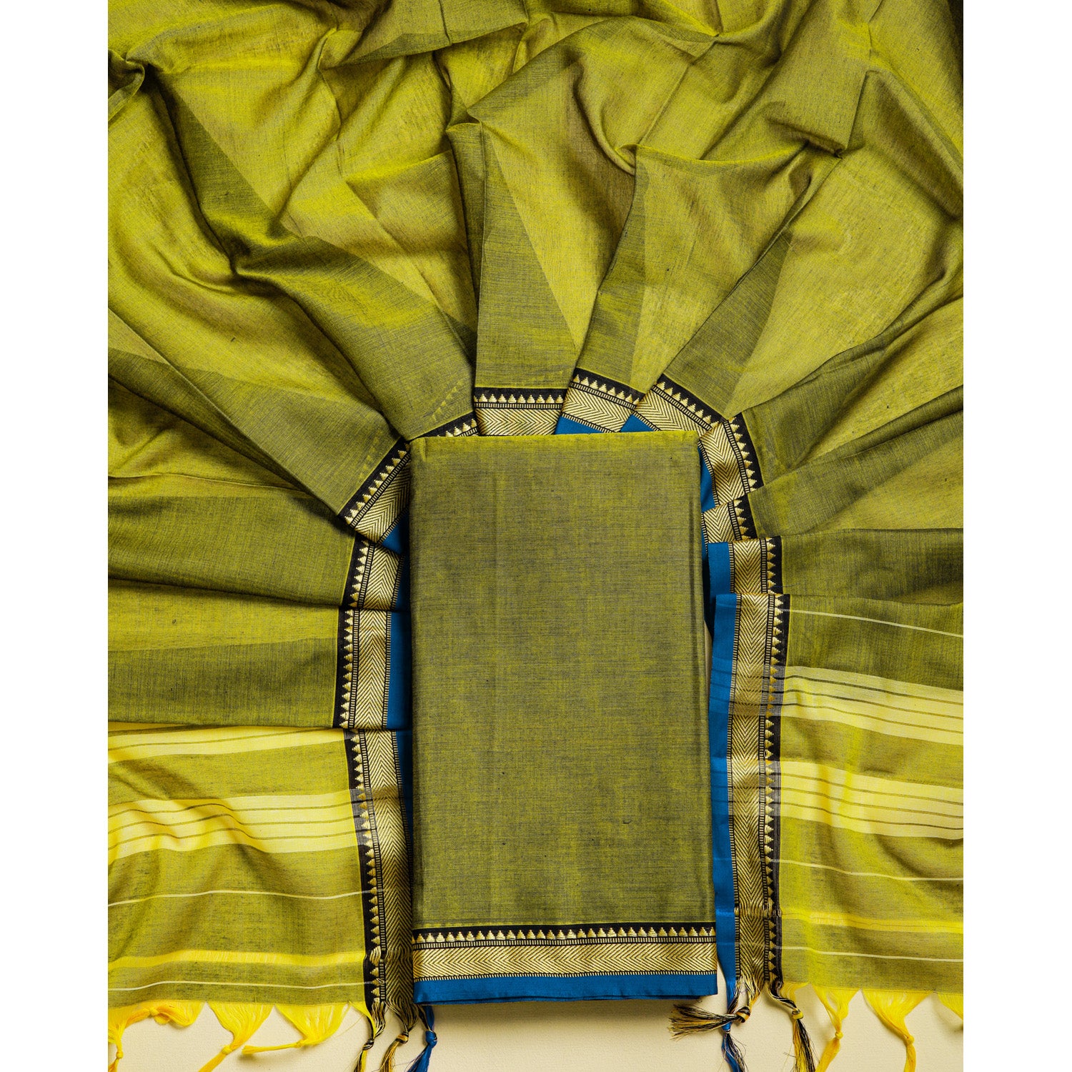 PURE MERCERIZED COTTON HANDLOOM NARAYANPET SUIT SET