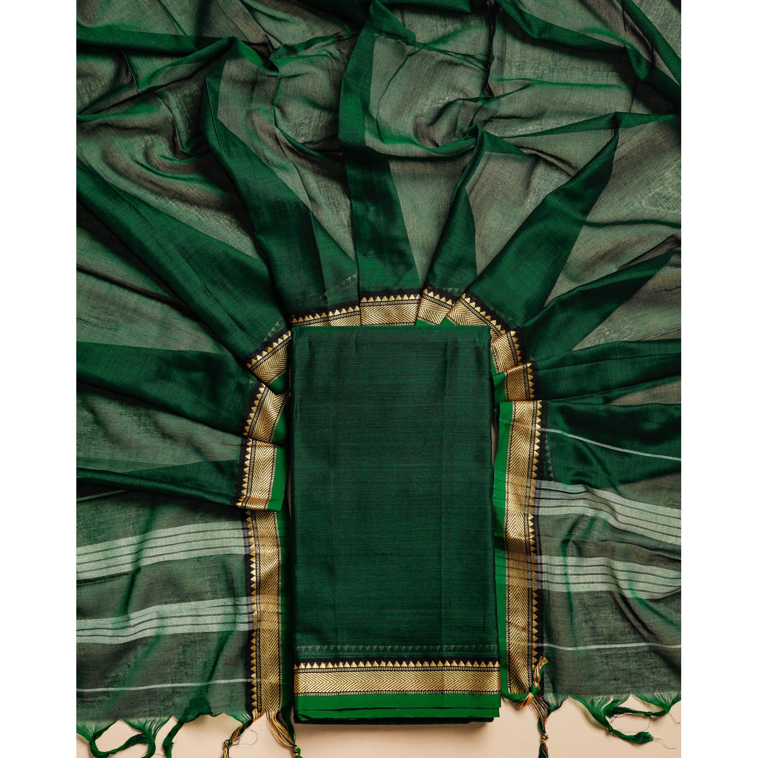 PURE MERCERIZED COTTON HANDLOOM NARAYANPET SUIT SET