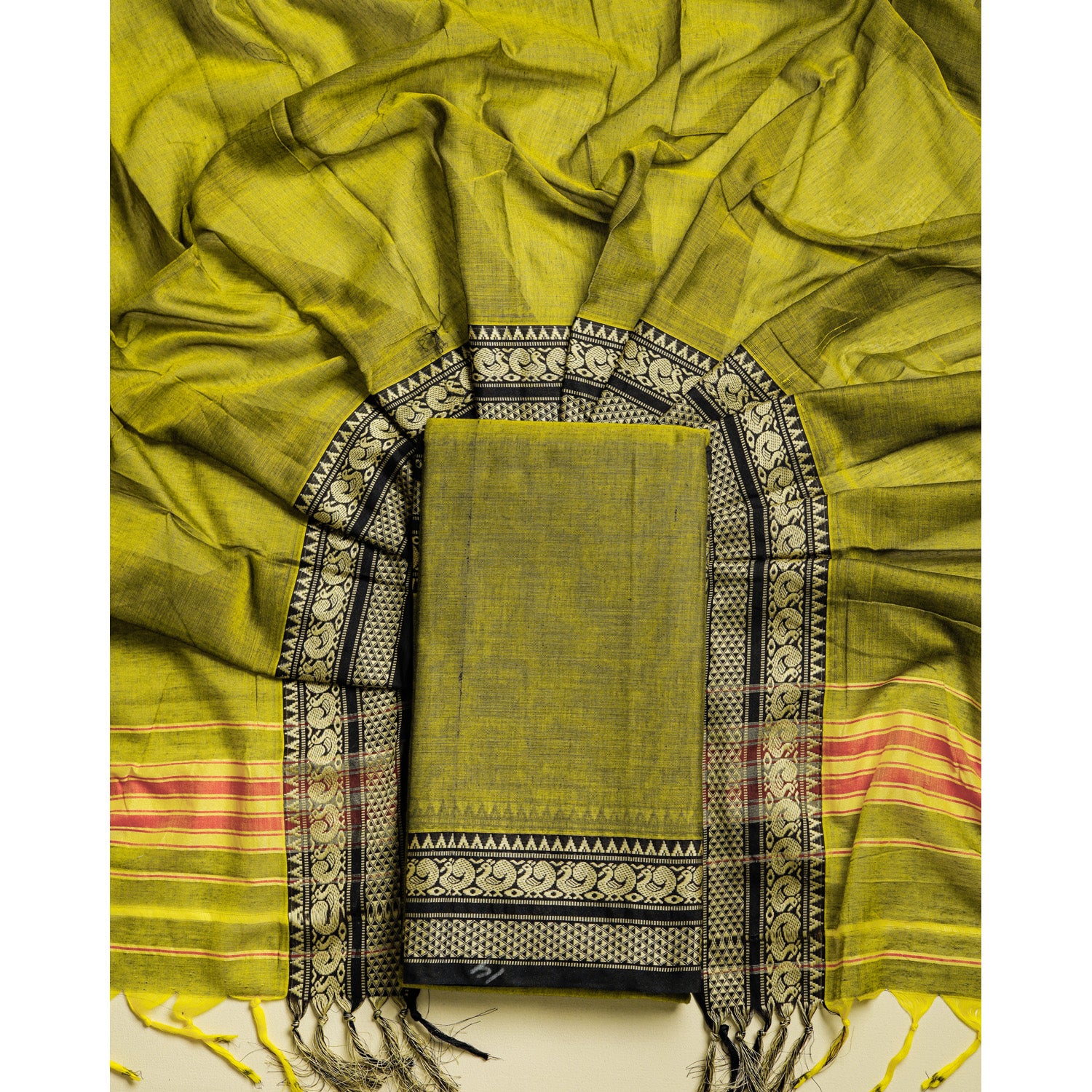 PURE MERCERIZED COTTON HANDLOOM NARAYANPET SUIT SET