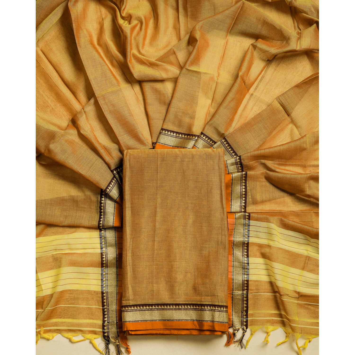 PURE MERCERIZED COTTON HANDLOOM NARAYANPET SUIT SET