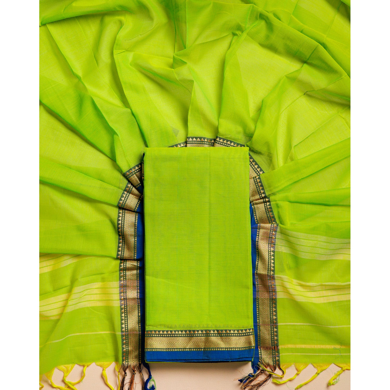 PURE MERCERIZED COTTON HANDLOOM NARAYANPET SUIT SET