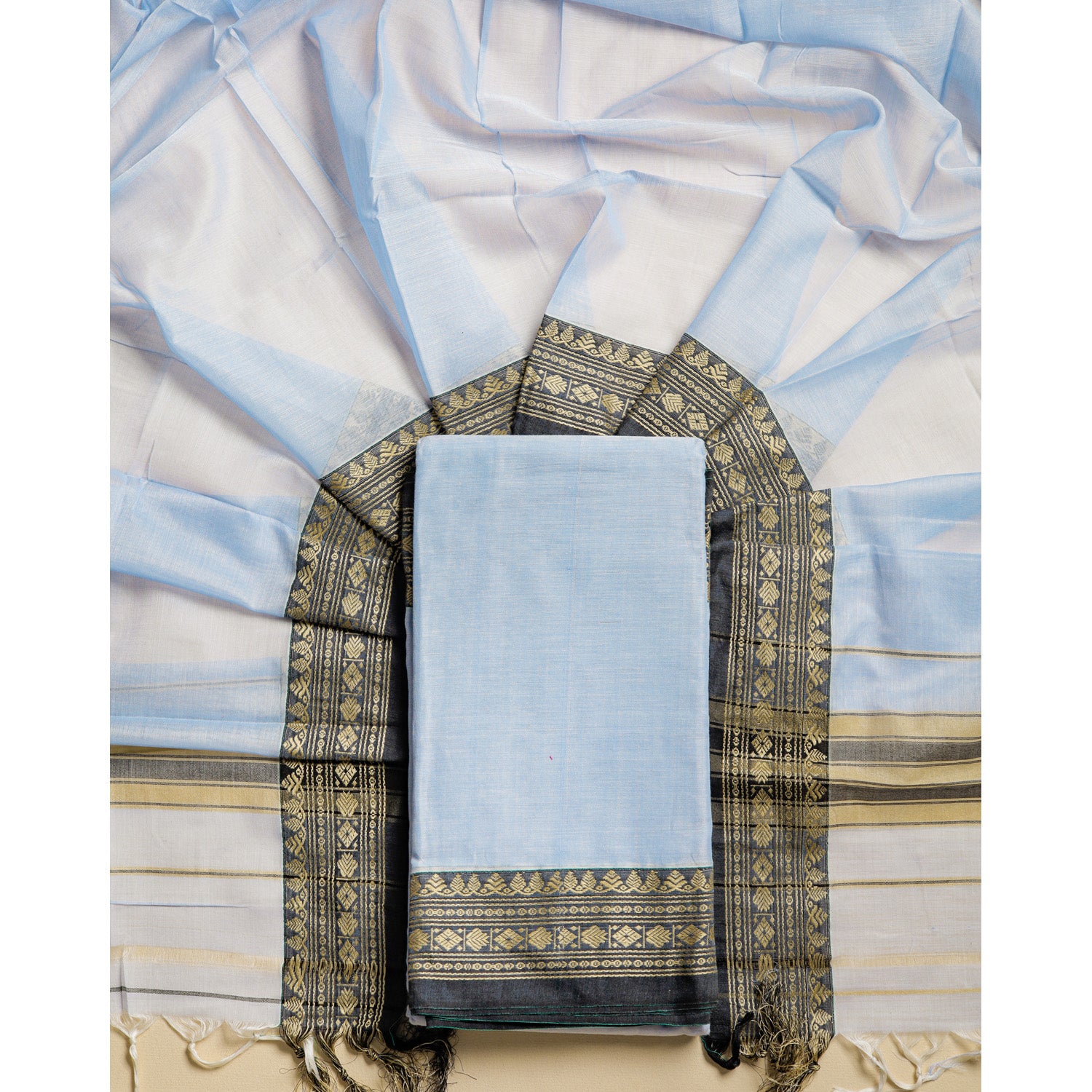 PURE MERCERIZED COTTON HANDLOOM NARAYANPET SUIT SET