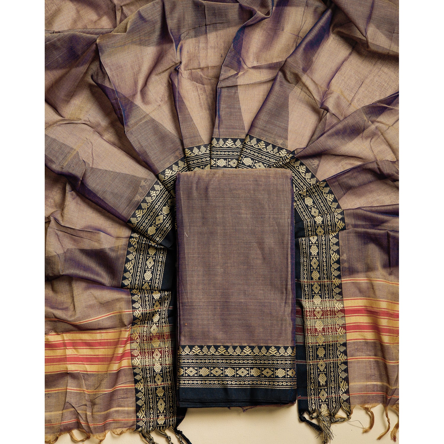 PURE MERCERIZED COTTON HANDLOOM NARAYANPET SUIT SET