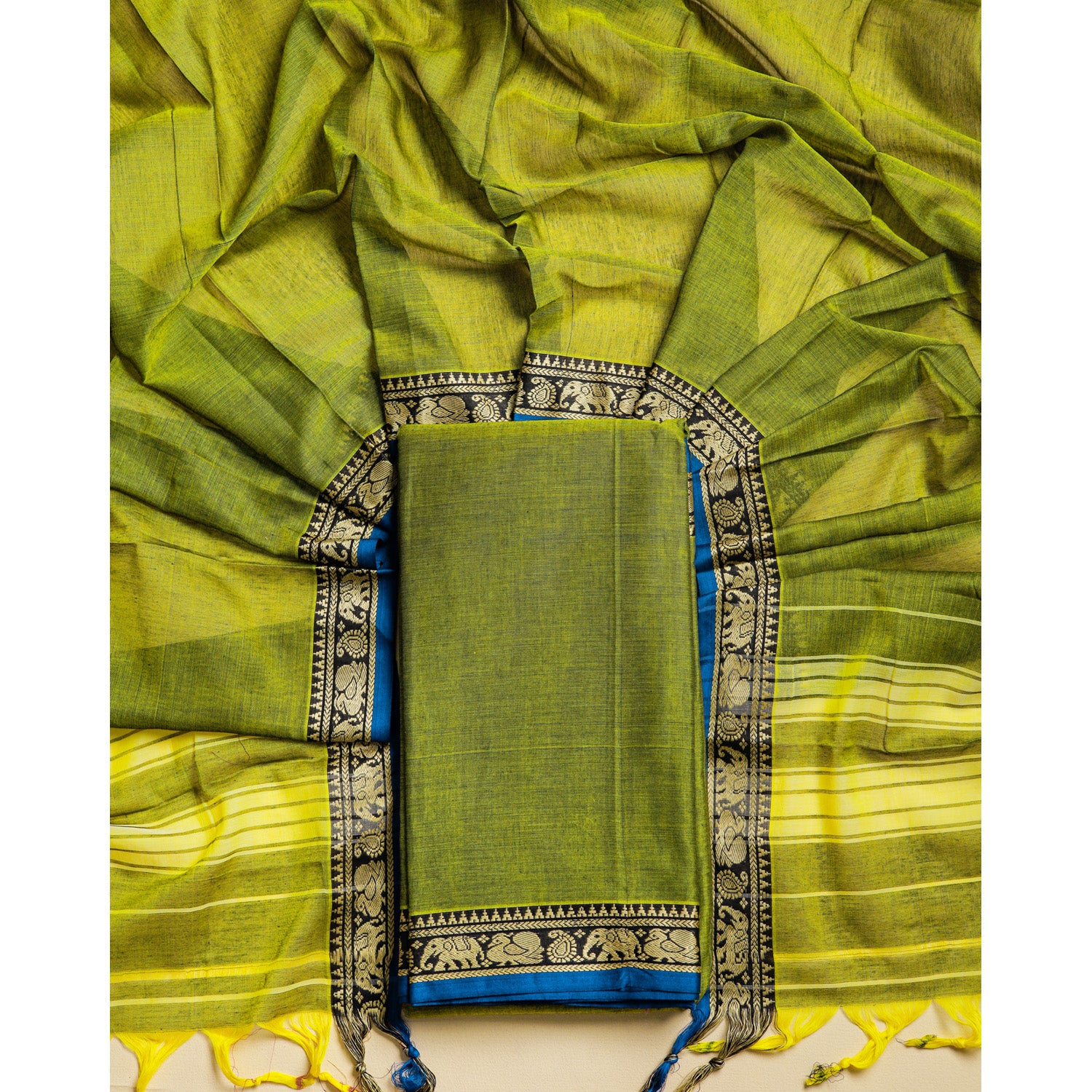 PURE MERCERIZED COTTON HANDLOOM NARAYANPET SUIT SET