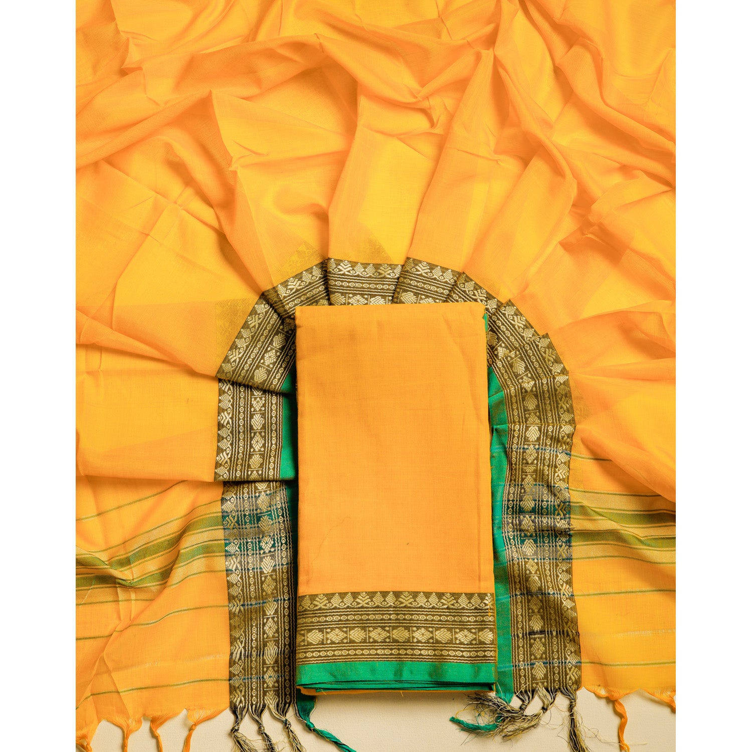 PURE MERCERIZED COTTON HANDLOOM NARAYANPET SUIT SET