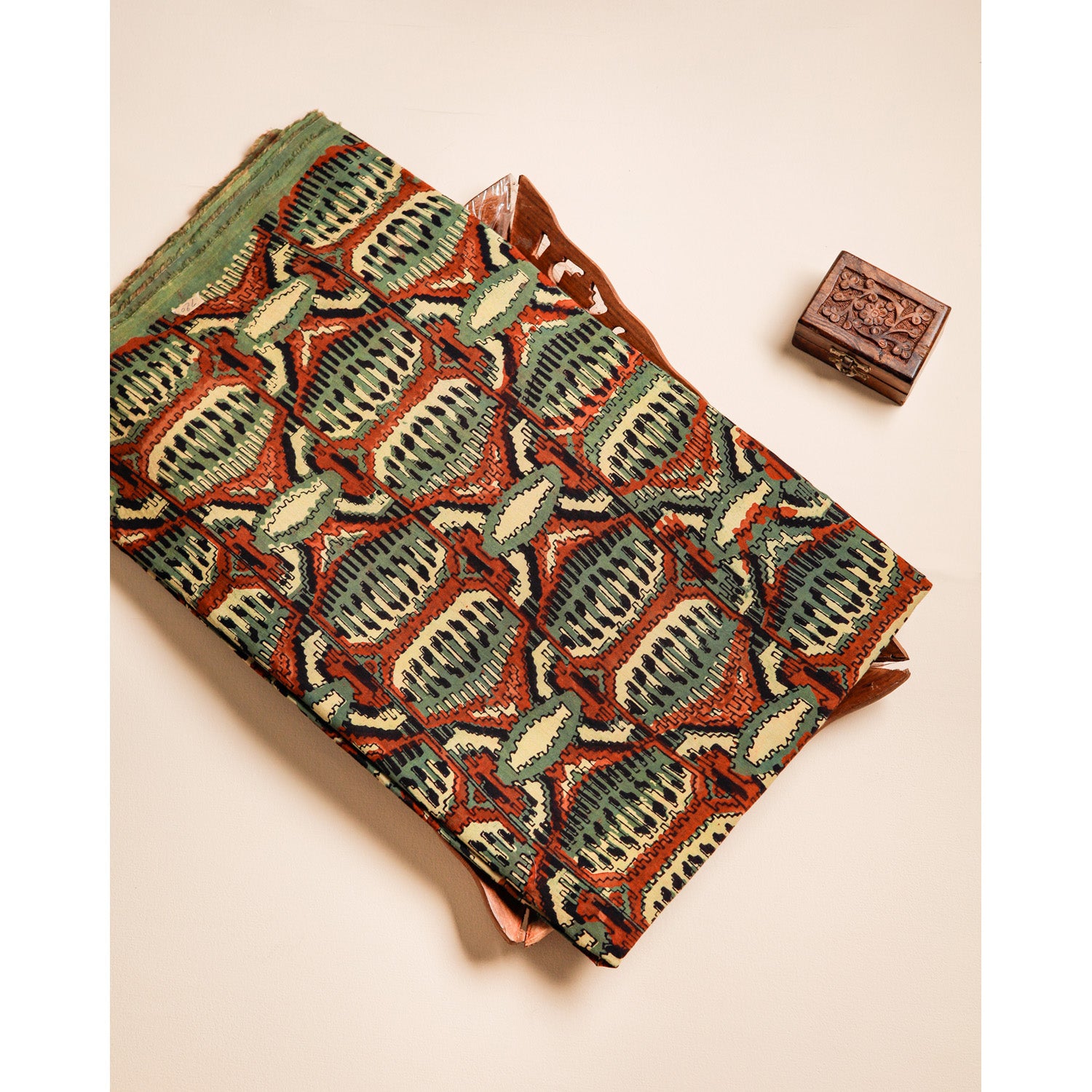 COTTON VANASPATHI BLOCK PRINTED FABRIC