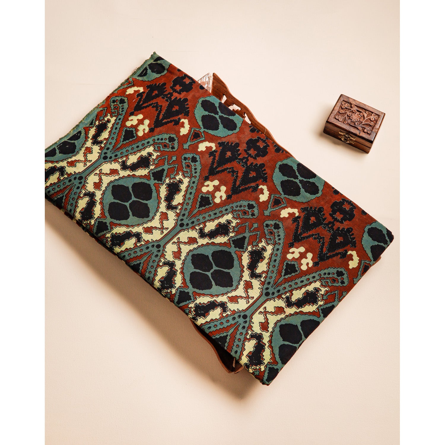 COTTON VANASPATHI BLOCK PRINTED FABRIC