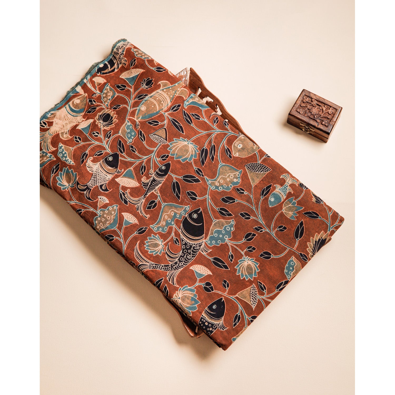 COTTON VANASPATHI BLOCK PRINTED FABRIC